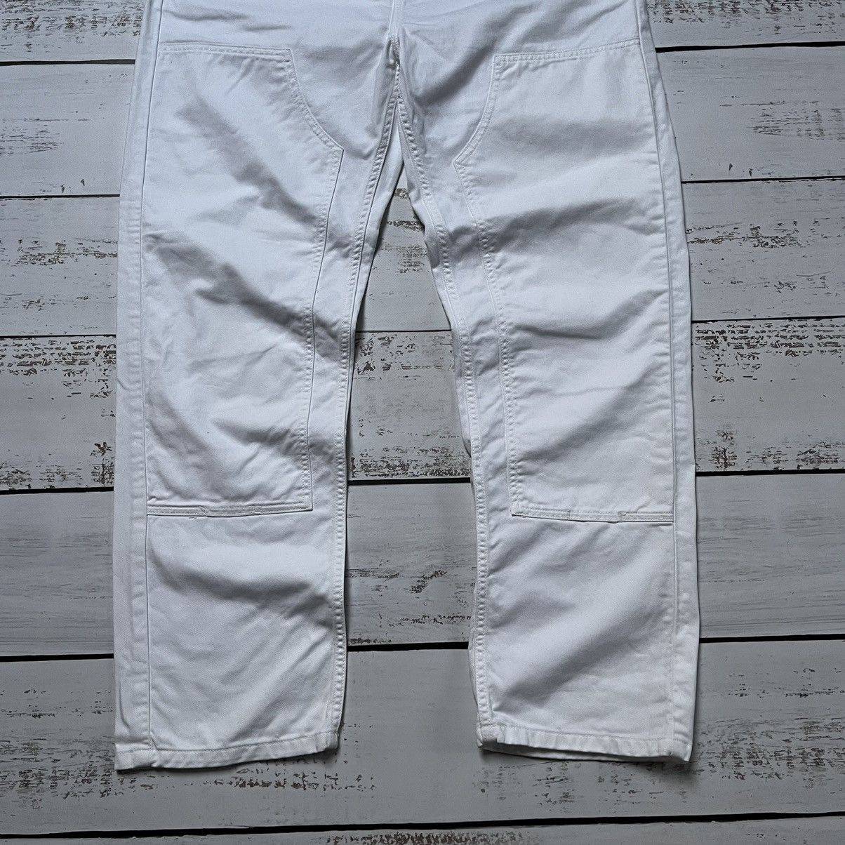 Carhartt × Carhartt Wip × Vintage Vintage Carhartt Double Knee Pants Baggy Denim White Y2K Size US 32 / EU 48 - 10 Thumbnail