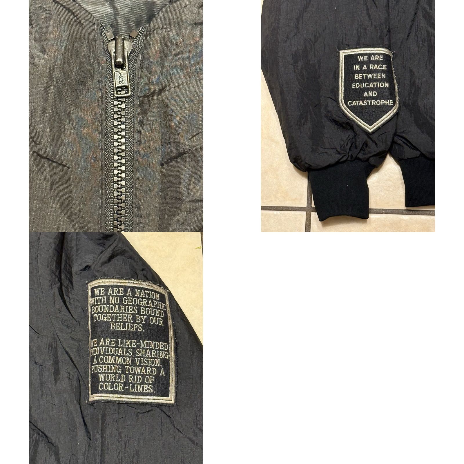Rhythm VINTAGE Janet Jackson Rhythm Nation Tour Jacket L/XL Windbreaker Black 90s Music Band Embroidered Logo Full Zip Womens/Mens Size US L / EU 52-54 / 3 - 8 Thumbnail