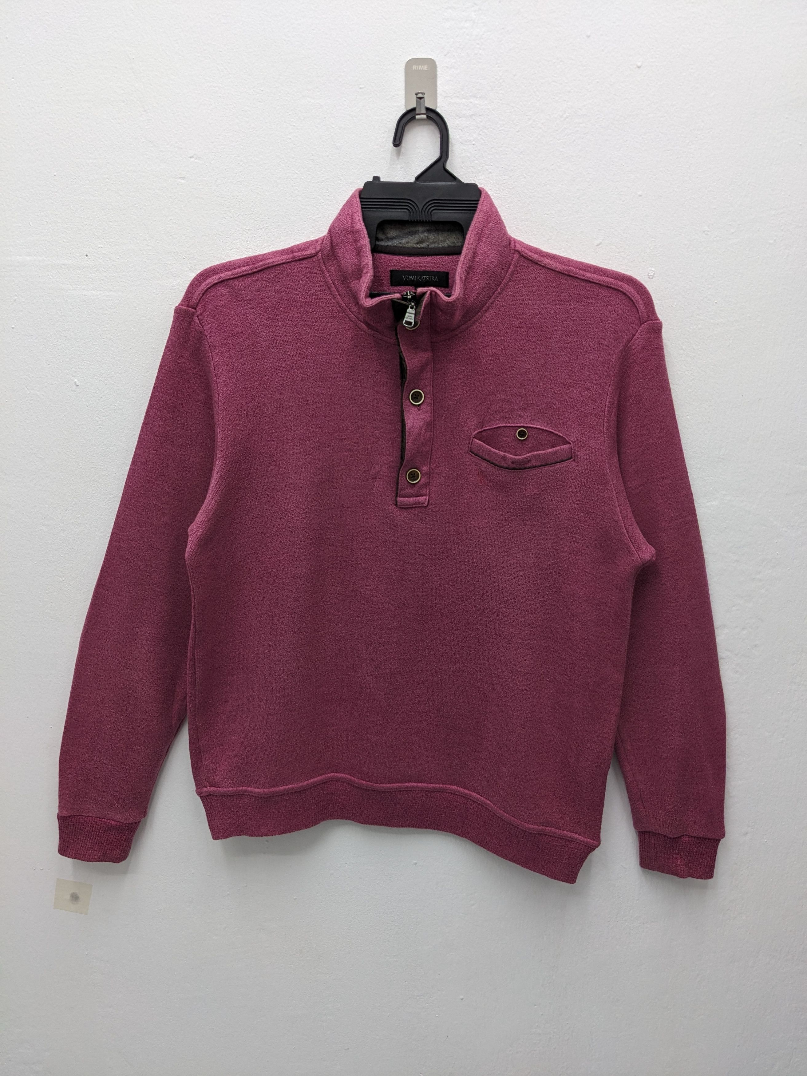 Japanese Brand JAPANESE DESIGNER YUMI KATSURA SINGLE POCKET SWEATSHIRT Size L / US 10 / IT 46 - 2 Thumbnail