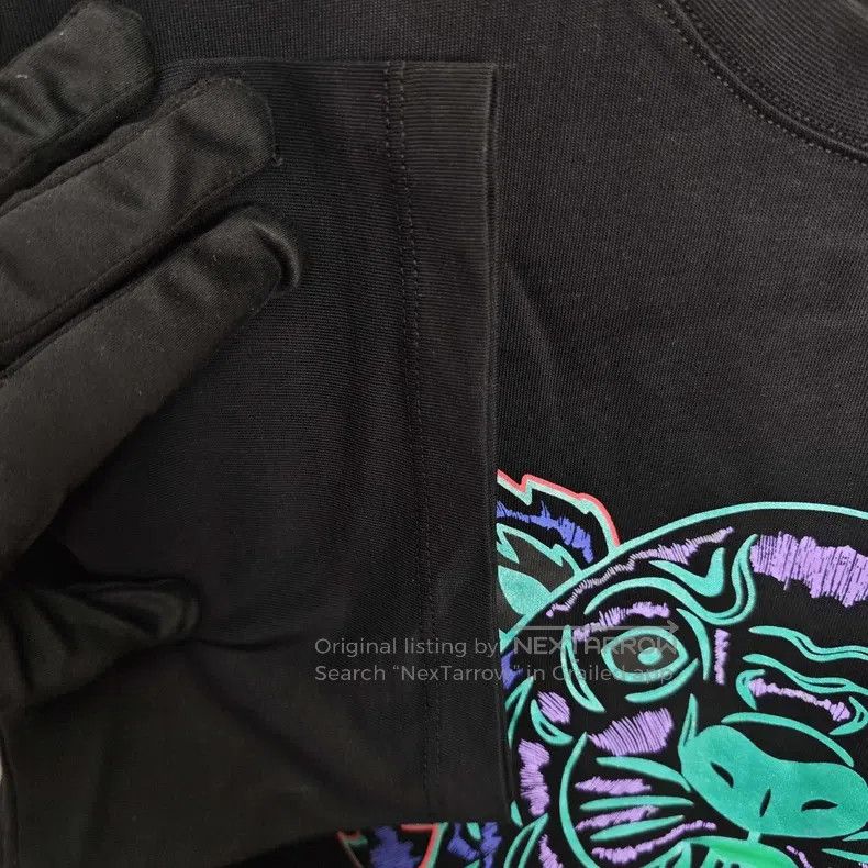 Kenzo Kenzo Black Classic Tiger Head Printed Logo Short-Sleeve T Size XL / US 12-14 / IT 48-50 - 8 Thumbnail