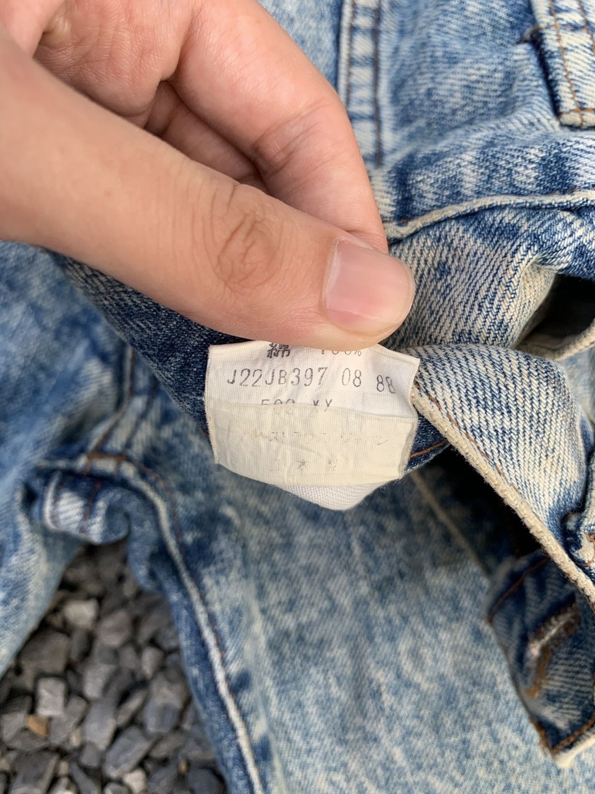 Kapital VINTAGE LEVI'S 502X BIG E SELVEDGE ASIDWASH DISTRESSED DENIM Size US 28 / EU 44 - 21 Thumbnail