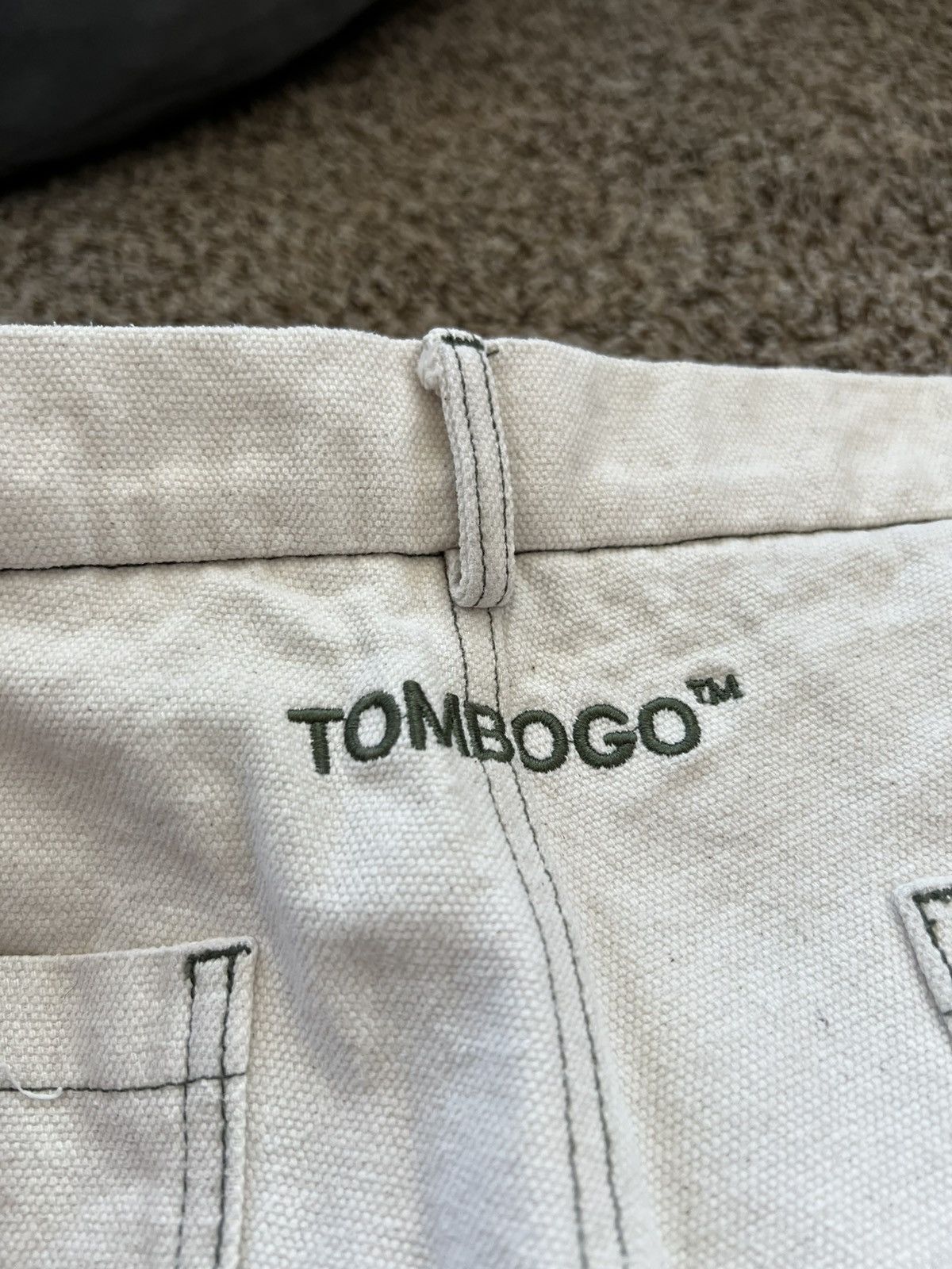 TOMBOGO Beige / Green Convertible Double Knee Pants Size US 33 - 4 Thumbnail