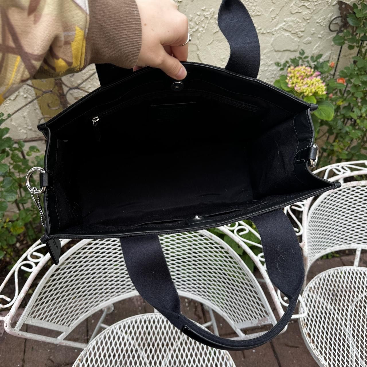Coach Coach Smith Tote Black with Black Monograming Size ONE SIZE - 6 Thumbnail