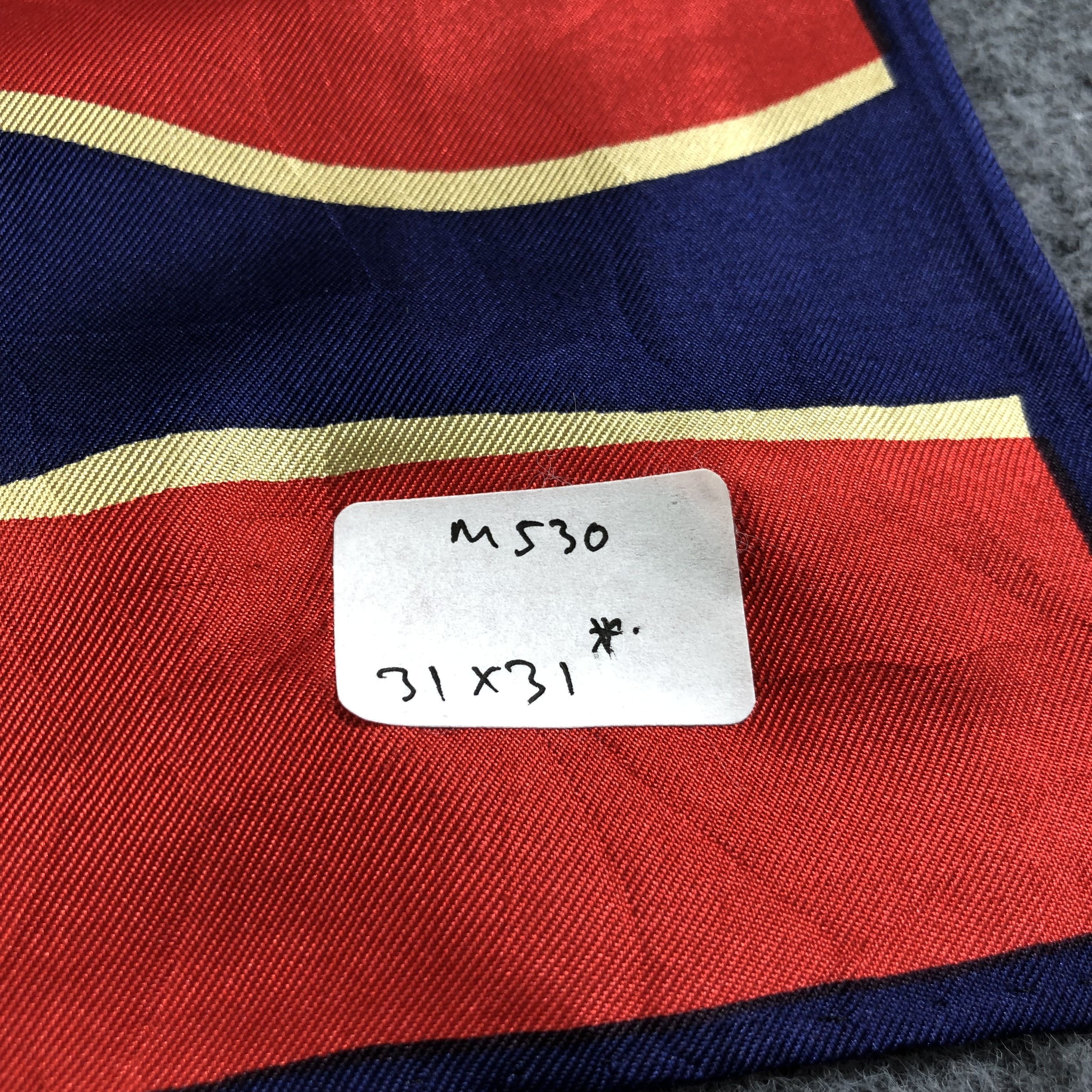 Japanese Brand Vintage Abstract Design Hand Rolled Silk Scarf M530 Size ONE SIZE - 12 Thumbnail