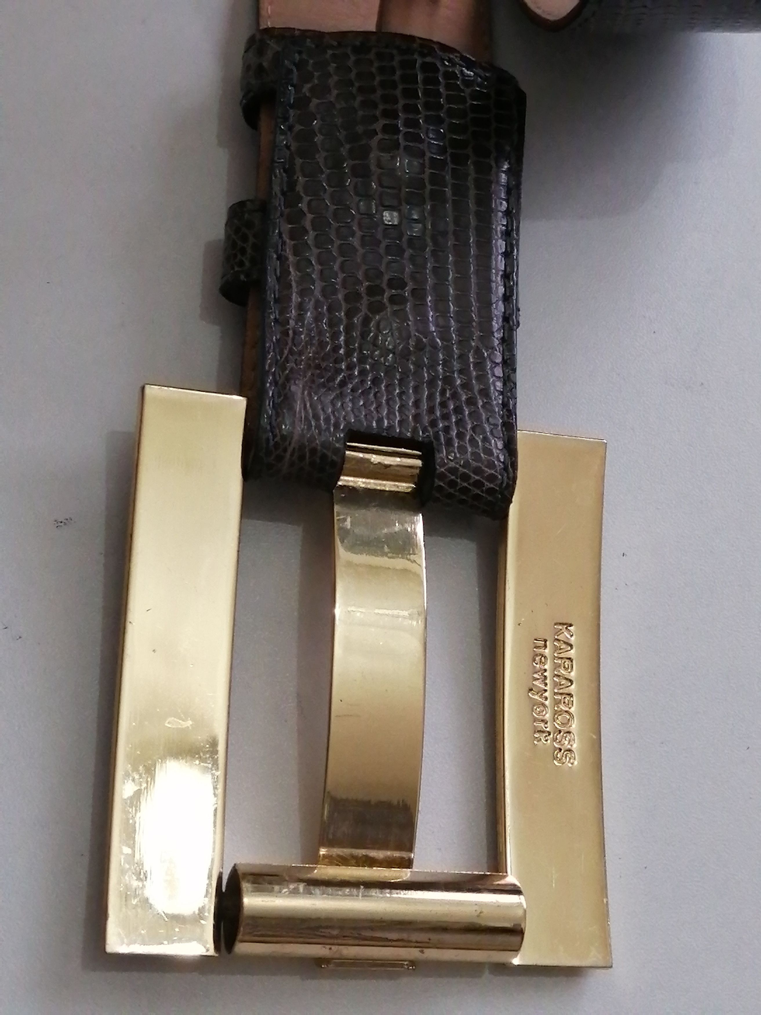Other KARA ROSS NEW YORK GENUINE LIZARD BELT Size 34 - 4 Thumbnail