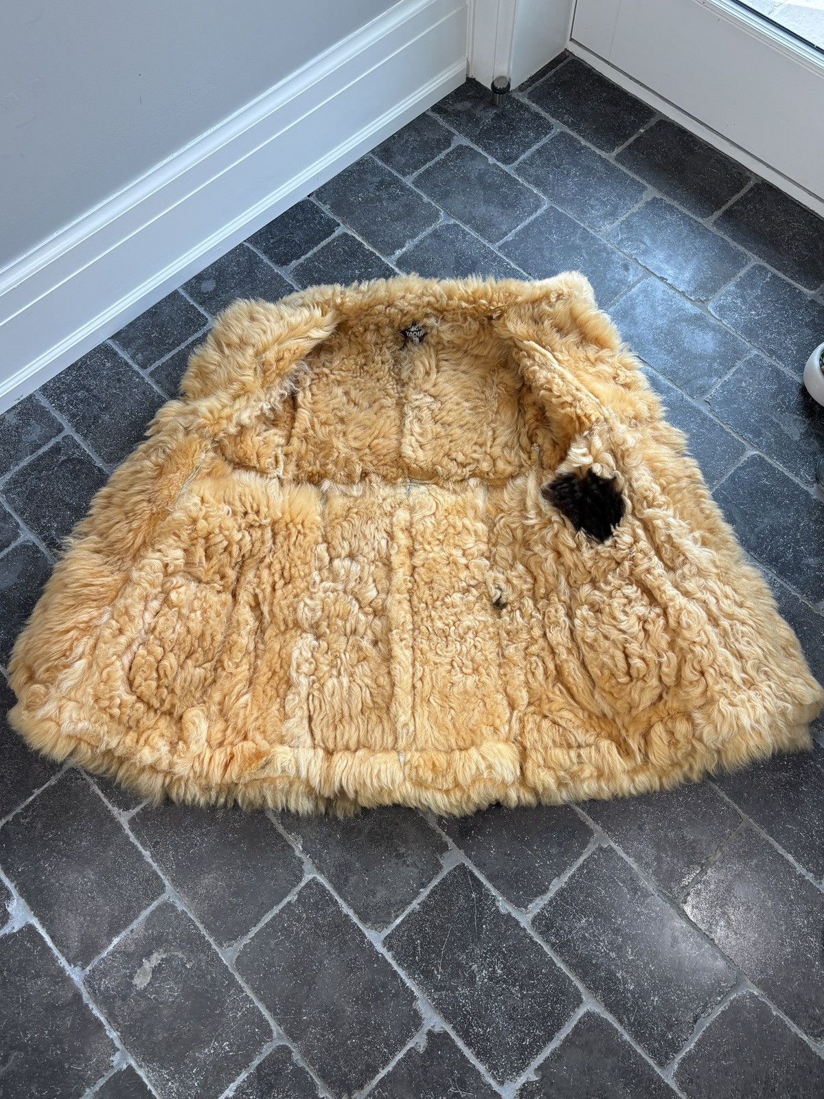 Vintage 70s Vintage Sheepskin Coat Shearling Bomber Flight Jacket Size M / US 6-8 / IT 42-44 - 5 Thumbnail