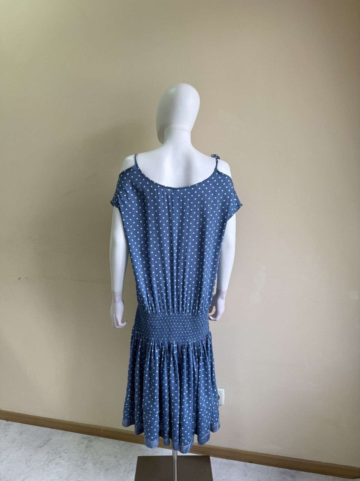 Vintage Ewa I Walla Blue Polka Dot Short Sleeve Midi Dress Size XS Size XS / US 0-2 / IT 36-38 - 10 Thumbnail