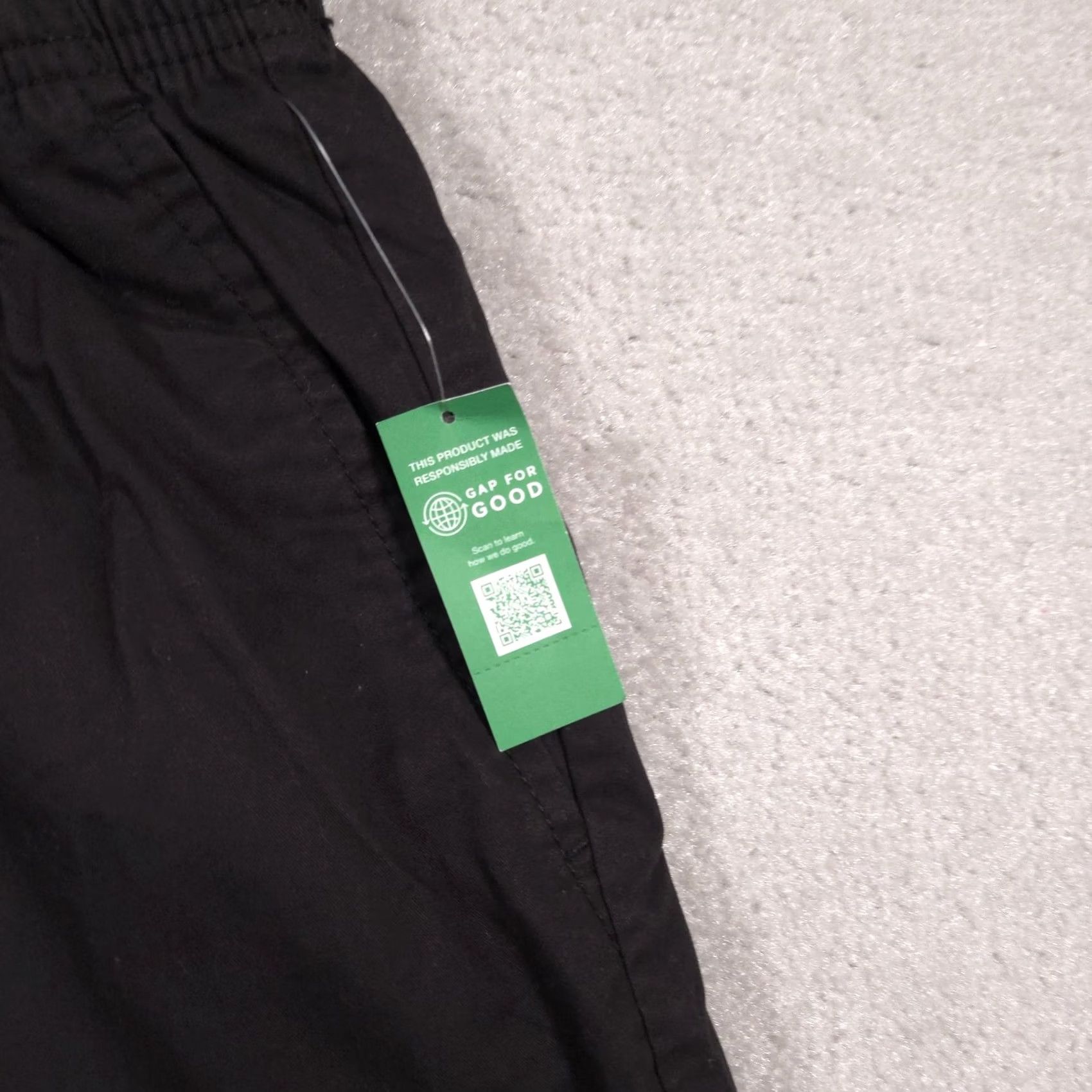Gap Gap Mens XS Black 9 Inch Easy Short Elastic Waist Drawstring Pockets Chino Relaxed Casual Shirt Size US 27 - 6 Thumbnail
