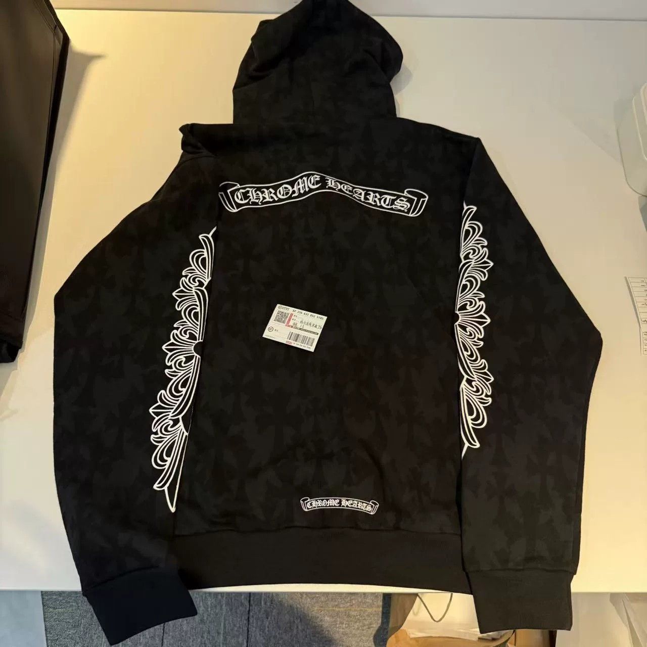 Chrome Hearts CHROME HEARTS Size L Black dark horseshoe scroll hoodie Size US L / EU 52-54 / 3 - 1 Thumbnail