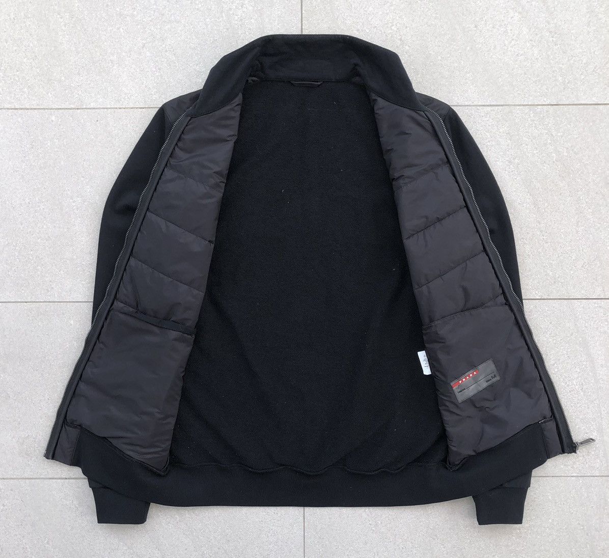 Prada SS19 Prada Black Nylon Paneled Hybrid Jacket Size US M / EU 48-50 / 2 - 20 Thumbnail