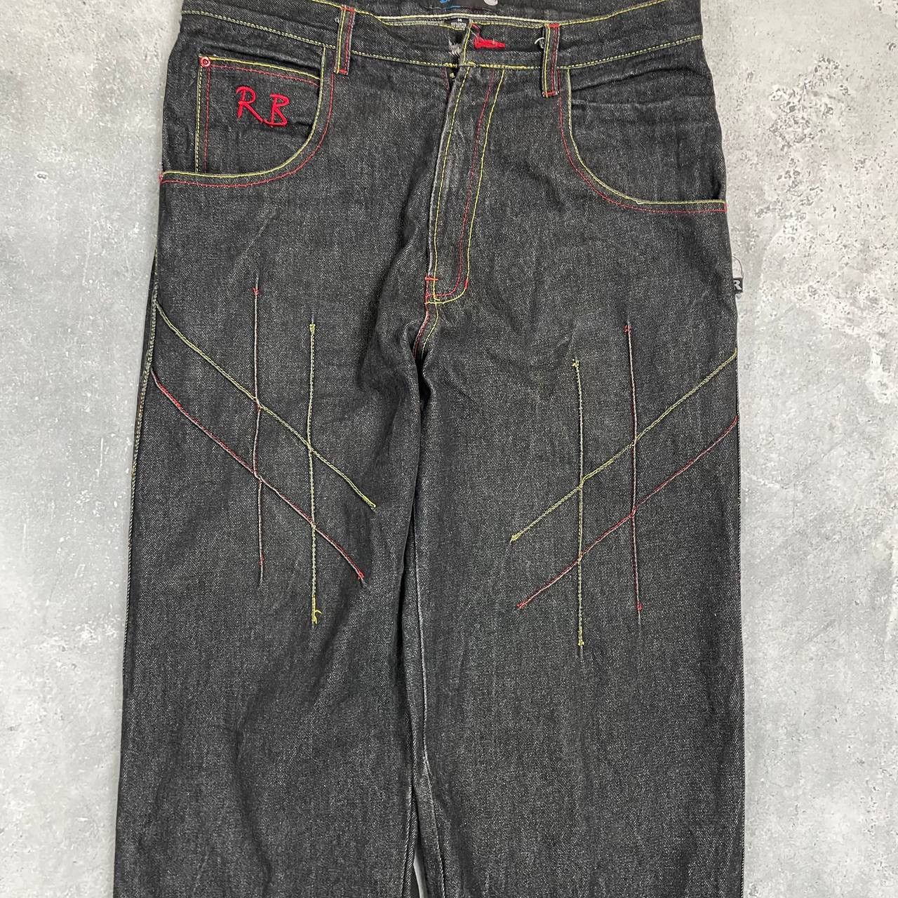 Japanese Brand × Vintage Vintage 2000s Raw Blue Rap Hip Hop Jeans Gray Size 34 Size US 34 / EU 50 - 12 Thumbnail