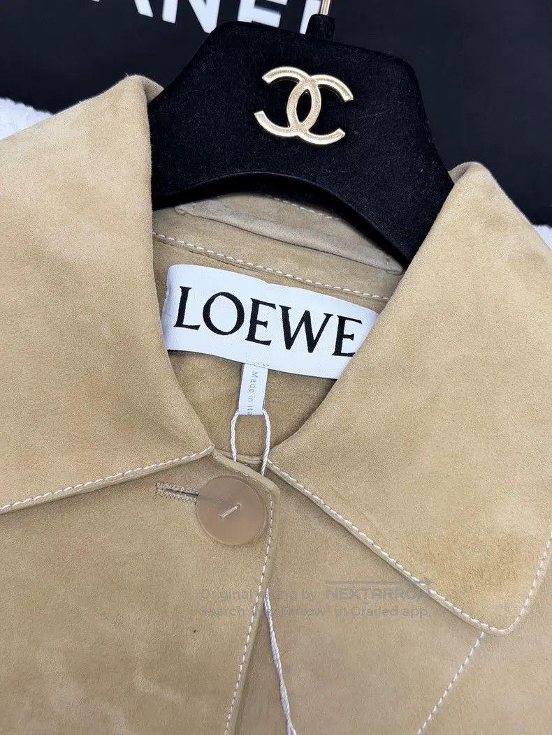 Loewe Loewe Camel Suede Short Leather Jacket Size XS / US 0-2 / IT 36-38 - 2 Thumbnail