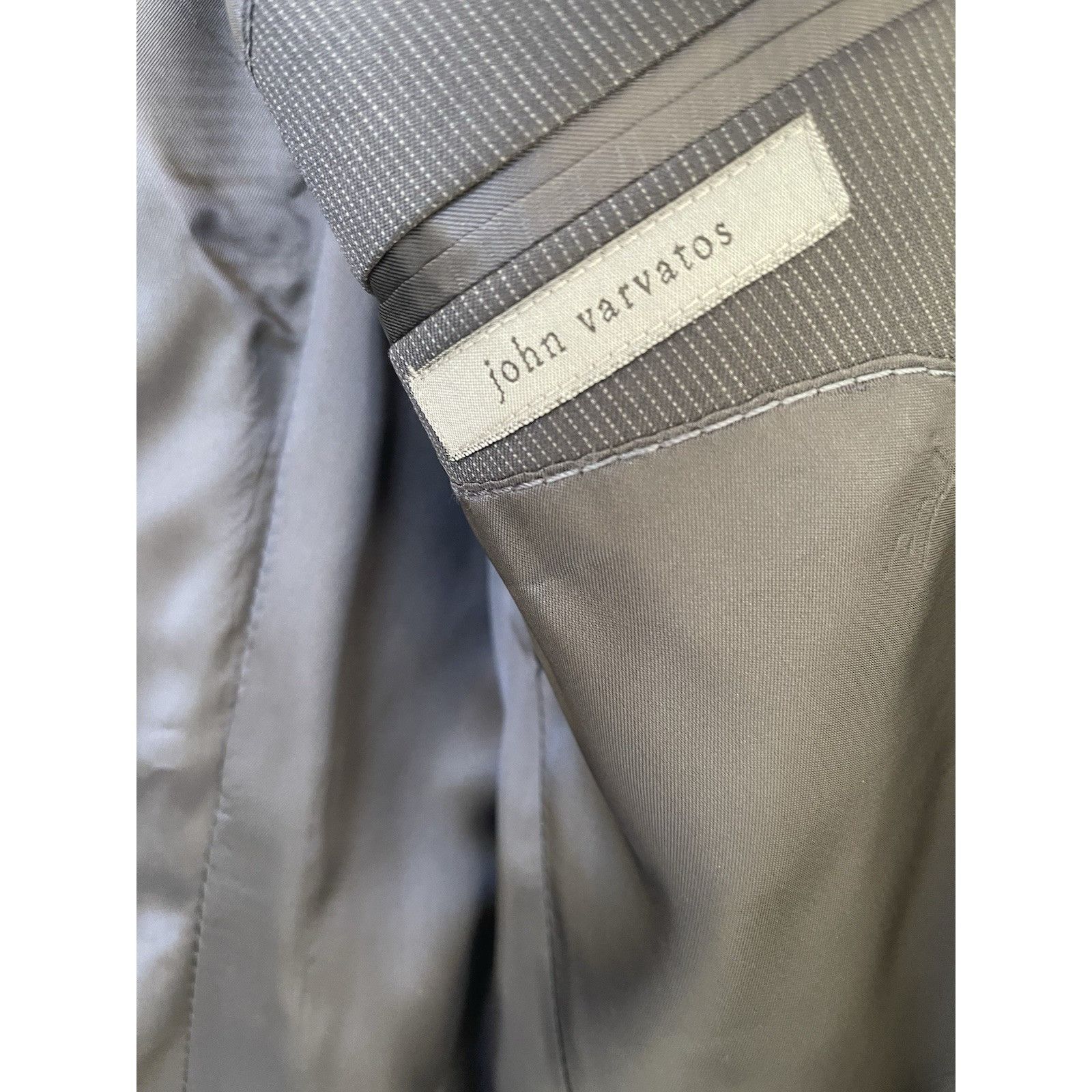 John Varvatos John Varvatos 100% Wool Pinstripe Blazer Jacket 48R Midnight Size 48R - 4 Thumbnail