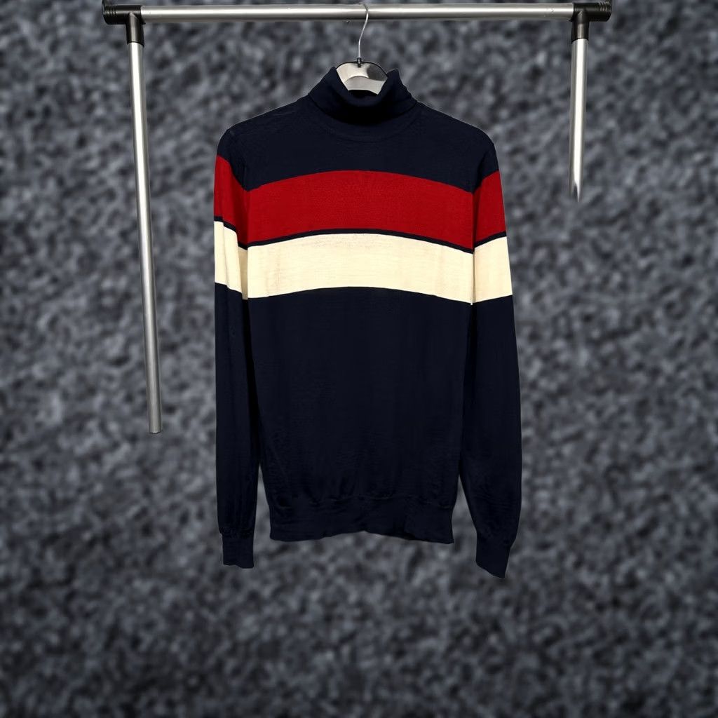 John Smedley John Smedley Mens Sweater Wool High Neck Size L Blue Vintage No N/A Size US L / EU 52-54 / 3 - 1 Thumbnail