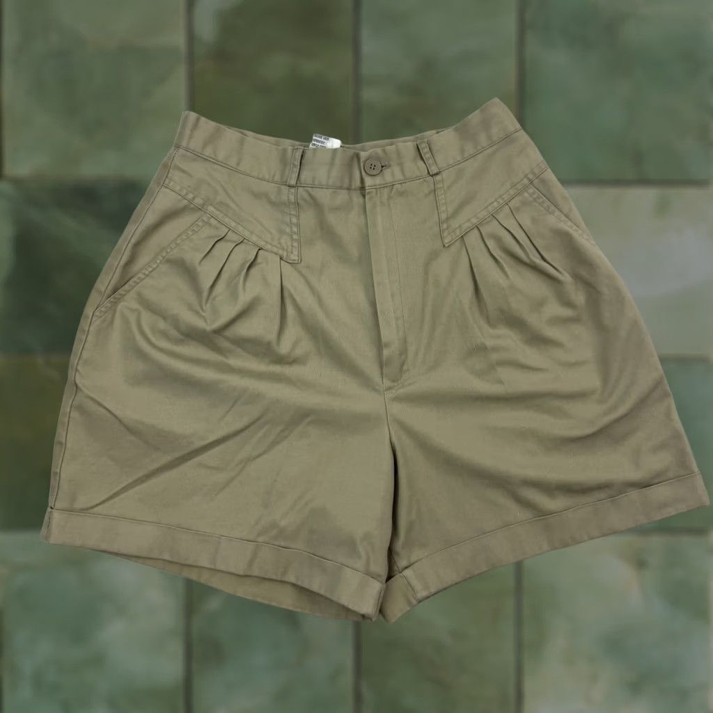 Casablanca VINTAGE Casablanca Shorts Womens 80s 10 High Waisted Hipster Mom Beige Cotton Polyester Casual Womens Size 32" / US 10 / IT 46 - 1 Thumbnail