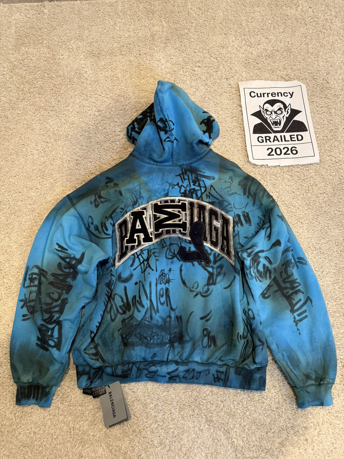 Balenciaga Balenciaga Skater Graffiti Zip Hoodie Mudshow Size US S / EU 44-46 / 1 - 3 Thumbnail