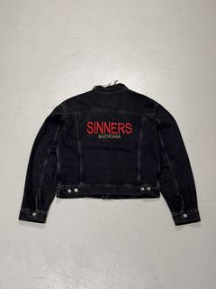 Sinners balenciaga hot sale denim jacket