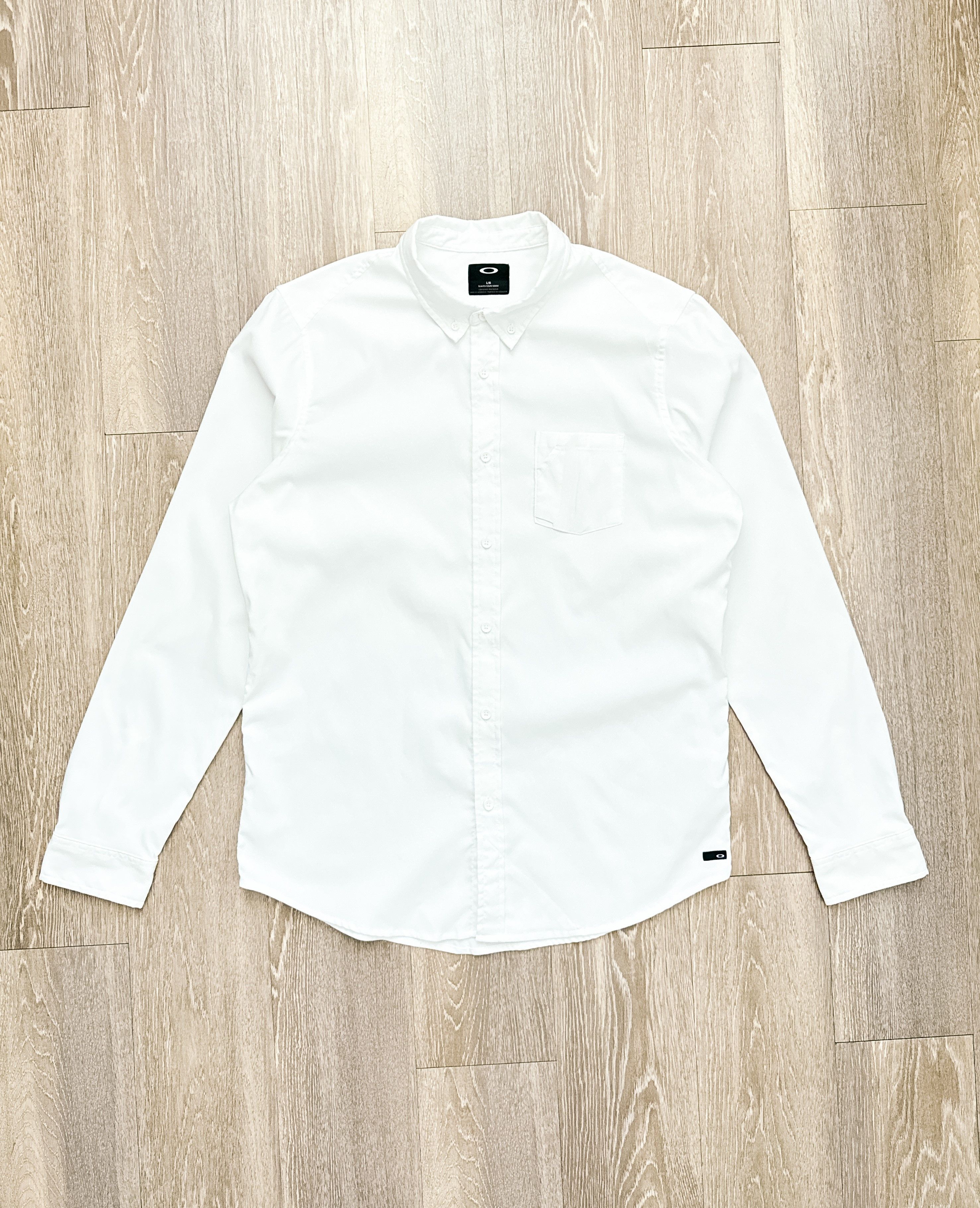 Oakley Oakley Long Sleeve Button Down Shirt White Men's L Slim Fit Size US L / EU 52-54 / 3 - 1 Thumbnail