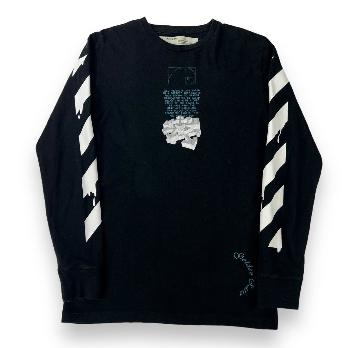 Off-White Off-White Dripping Arrows Black Long Sleeve T Shirt Size US S / EU 44-46 / 1 - 3 Thumbnail