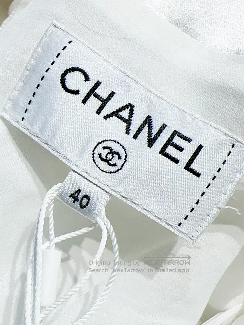 Chanel Chanel 22S white heavy industry sequined short skirt Size 26" / US 2 / IT 38 - 5 Thumbnail