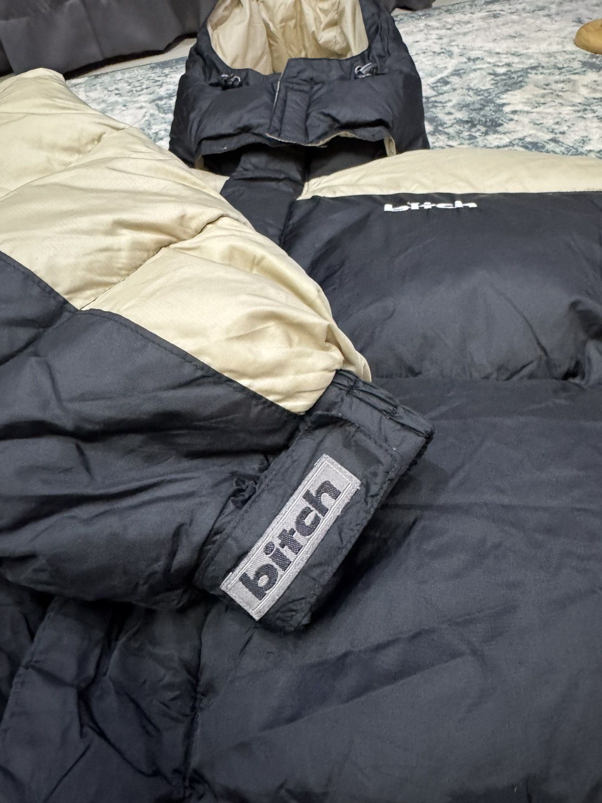 Vintage 90s BITCH SKATEBOARD BRAND PUFFER BUBBLE JACKET Size US M / EU 48-50 / 2 - 6 Thumbnail