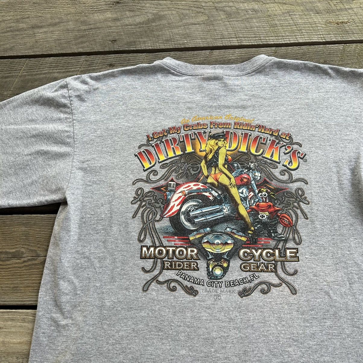 Vintage Vintage Biker Motorcycle Dirty Dicks Funny Innuendo T Shirt Size US L / EU 52-54 / 3 - 2 Thumbnail