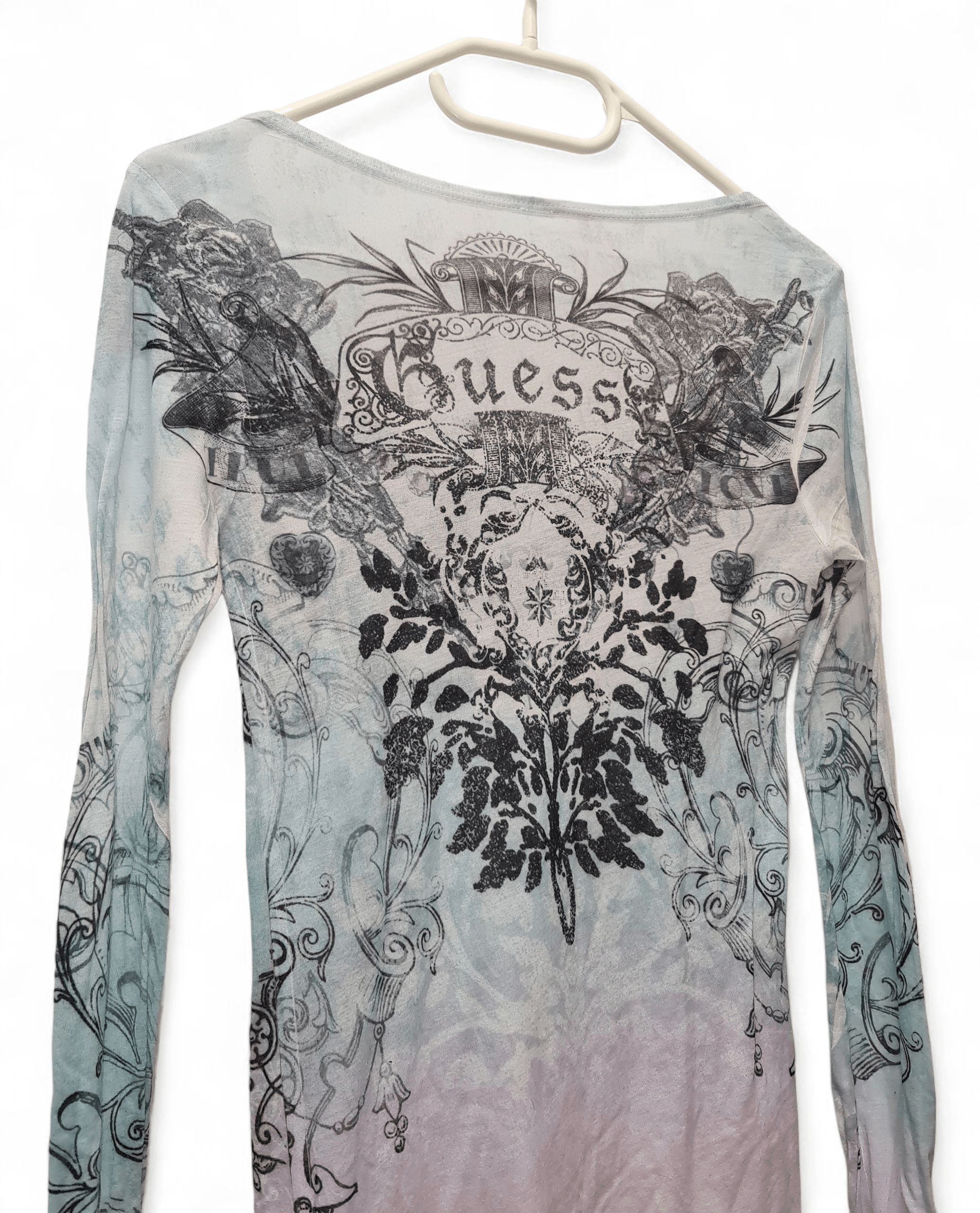 Guess Guess Mystic Snake Y2k Rock Affliction Pastel Longsleeve Size S / US 4 / IT 40 - 4 Thumbnail