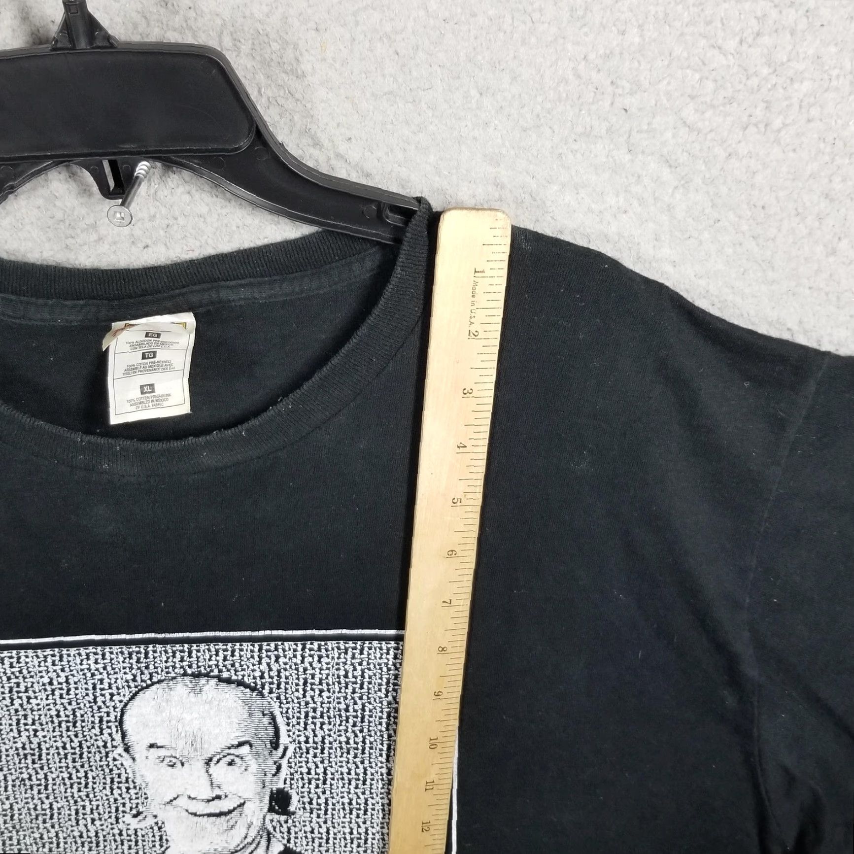 Fruit Of The Loom VINTAGE George Carlin Shirt Mens XL Black Comedy Graphic Brain Damage 90s Size US XL / EU 56 / 4 - 7 Thumbnail