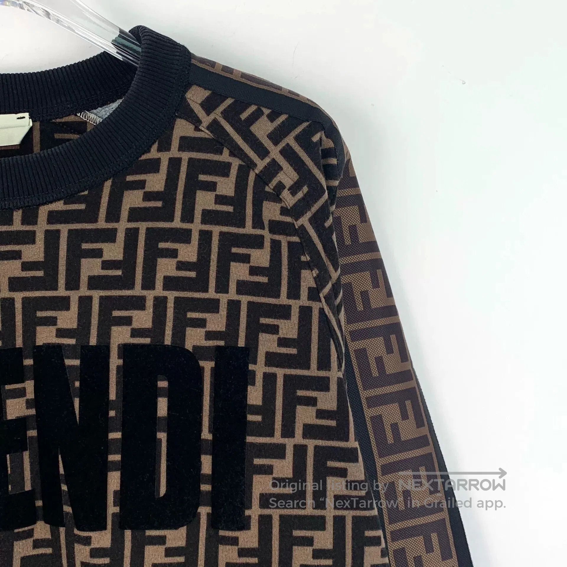 Fendi fendi black brown logo print long sleeve sweatshirt. Size US S / EU 44-46 / 1 - 3 Thumbnail