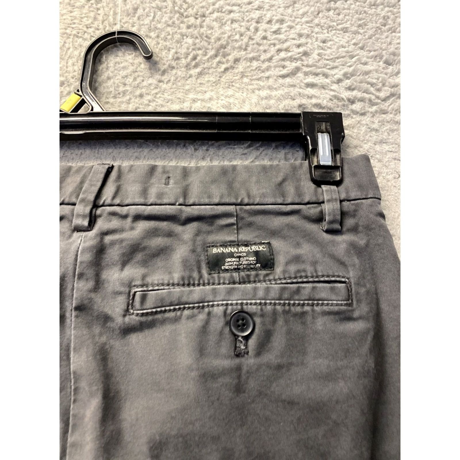 Banana Republic Banana Republic Pants Chino Men 28x28 Gray Solid Slash Pocket Cotton Mens Size US 28 / EU 44 - 7 Thumbnail