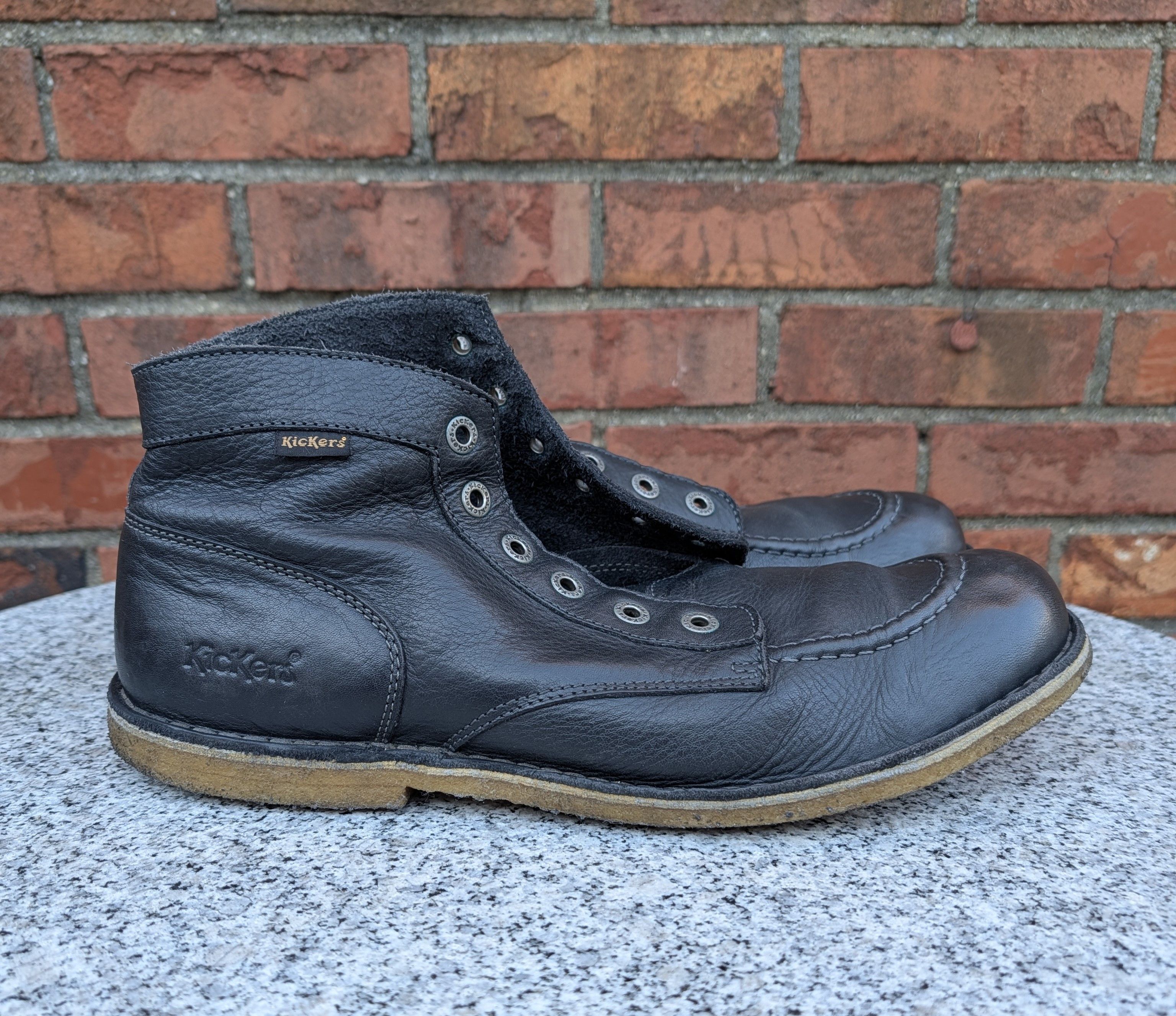Kickers Vintage KICKERS Kick-Hi Boots France Black | EU 46 US 12 Size US 12 / EU 45 - 2 Thumbnail
