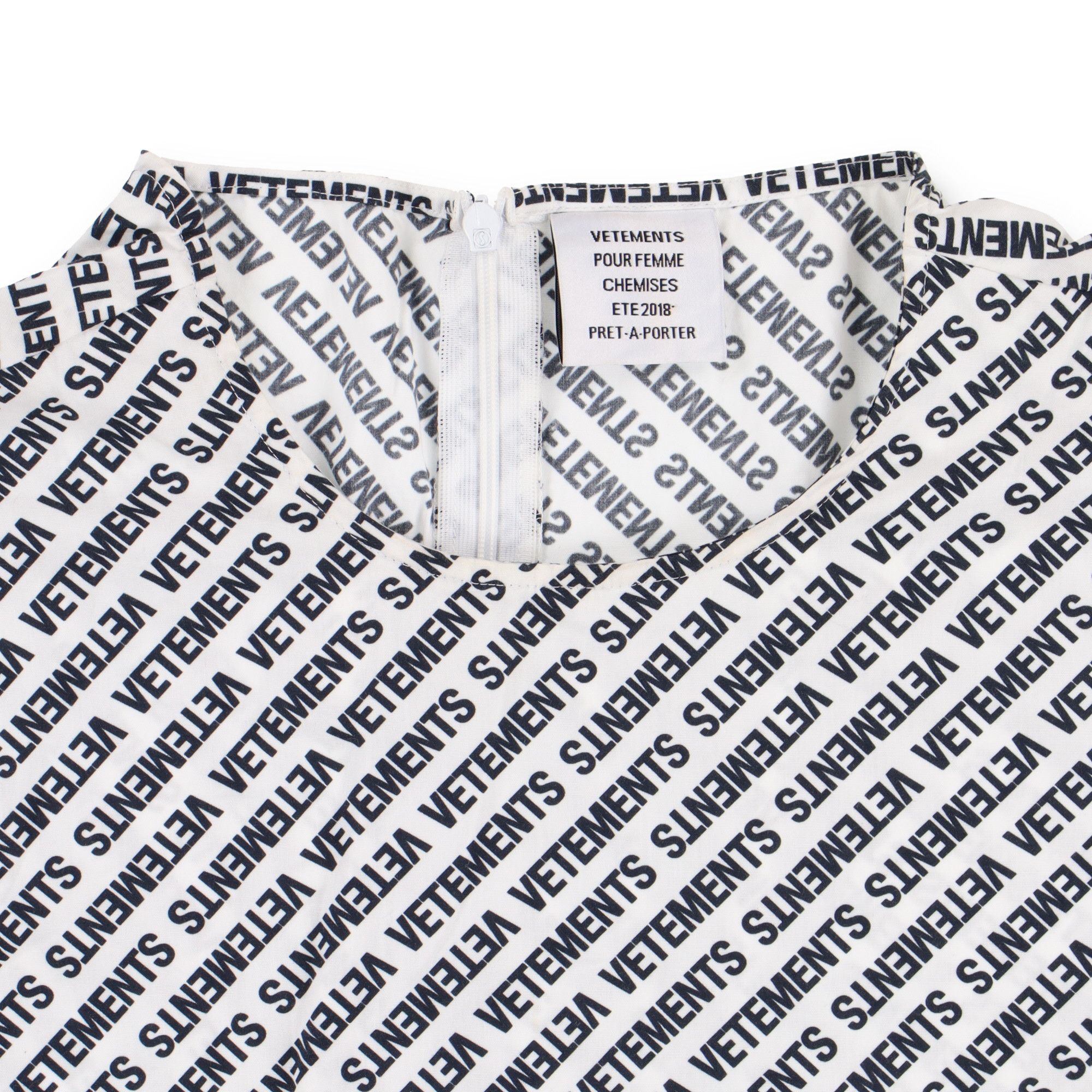 Vetements White All Over Monogram Logo Maxi Dress Size M / US 6-8 / IT 42-44 - 8 Thumbnail