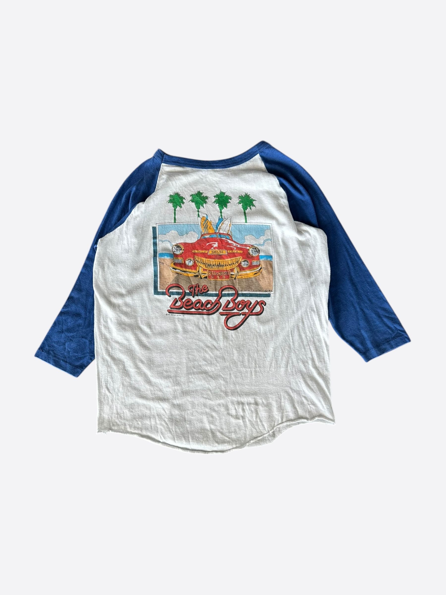 Vintage Vintage White & Blue The Beach Boys Tour Longsleeve T-Shirt Size US S / EU 44-46 / 1 - 2 Thumbnail