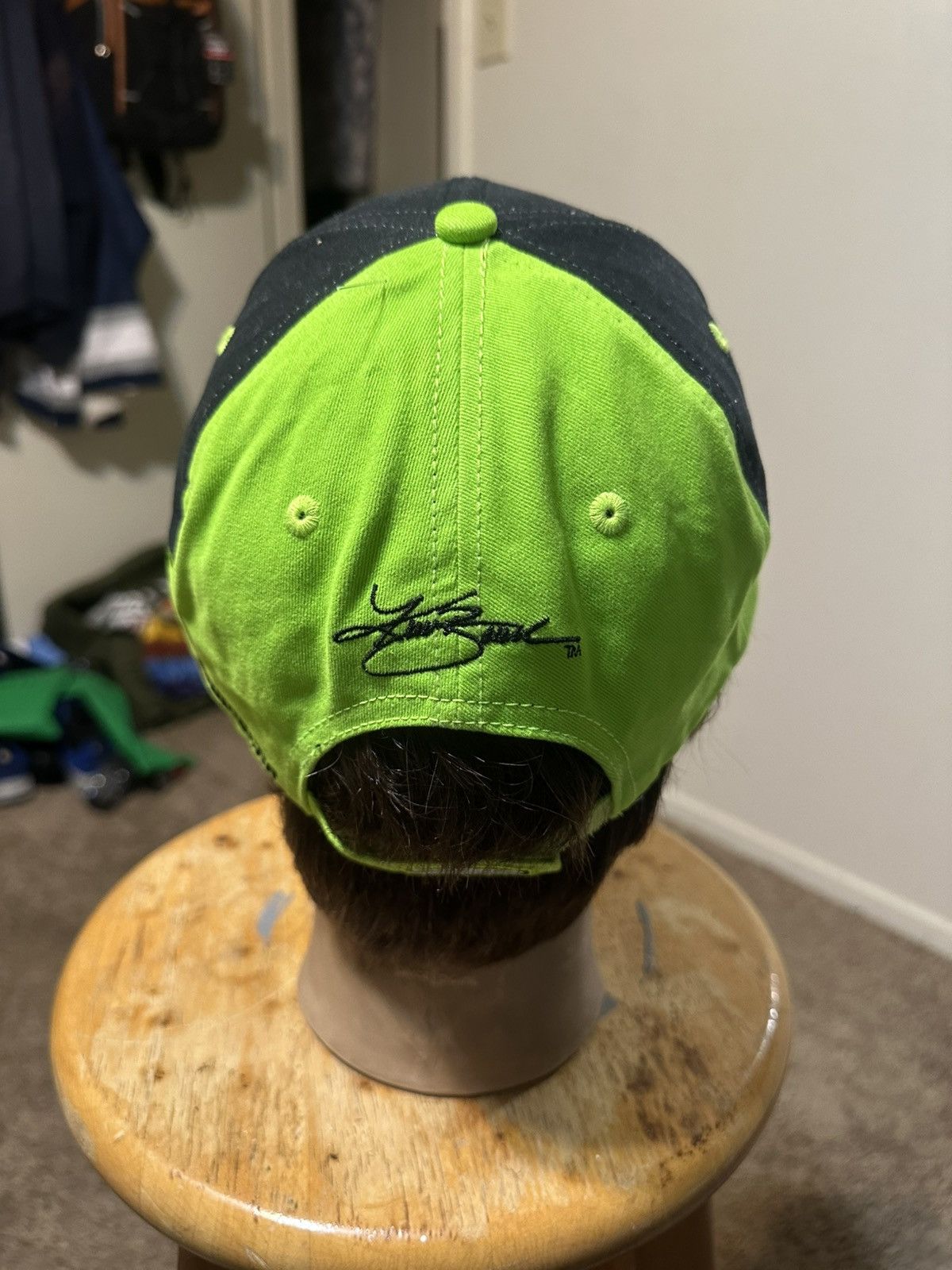 NASCAR Vintage NASCAR #41 “triple lime green” hat 00s Size ONE SIZE - 4 Thumbnail