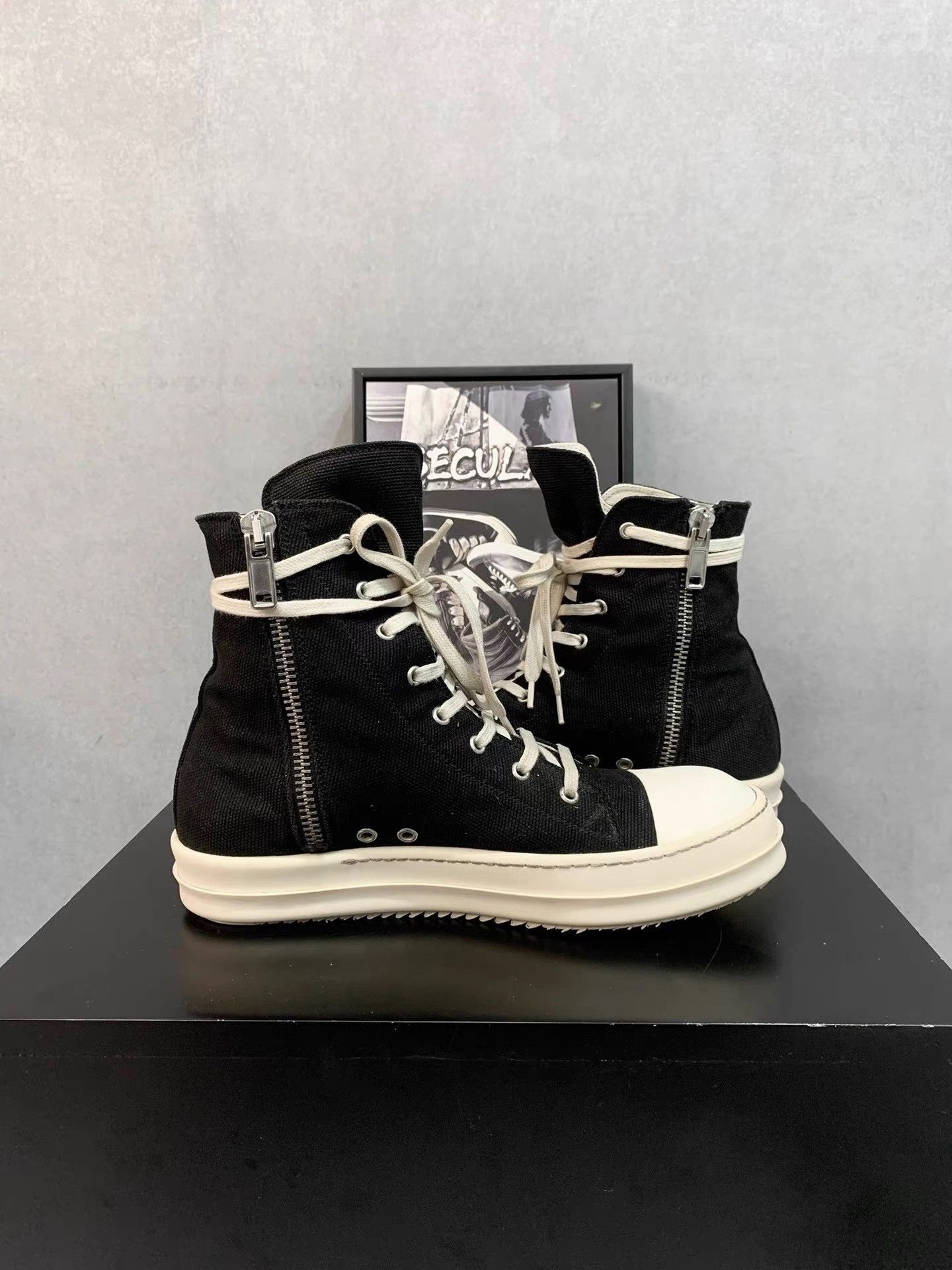 Rick Owens Rick Owens Canvas High Top Ramones K34 Size US 9 / EU 42 - 5 Thumbnail