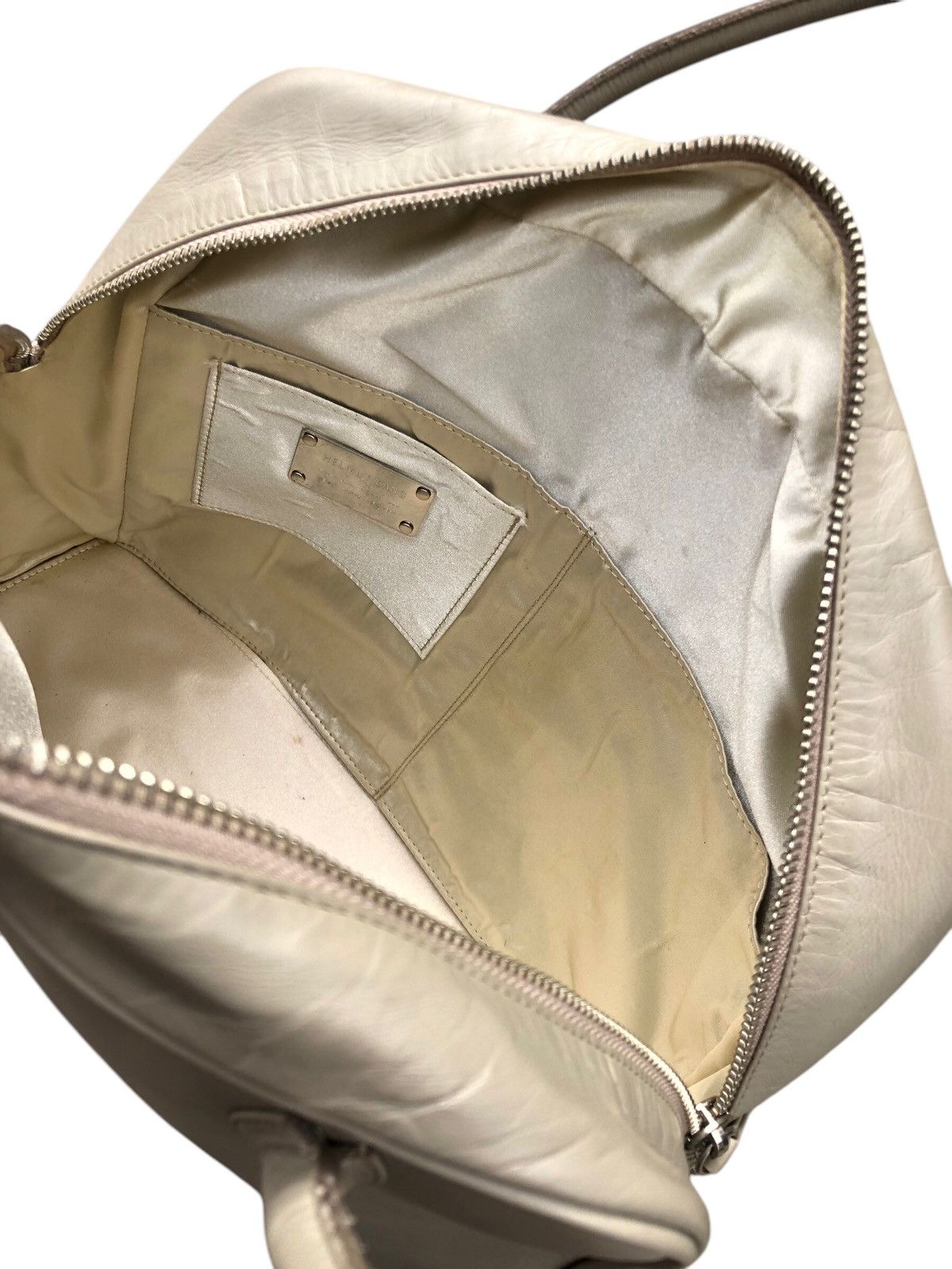 Helmut Lang 🔥Vintage HELMUT LANG Square Cream Archive Designer Tote Bag Size ONE SIZE - 5 Thumbnail