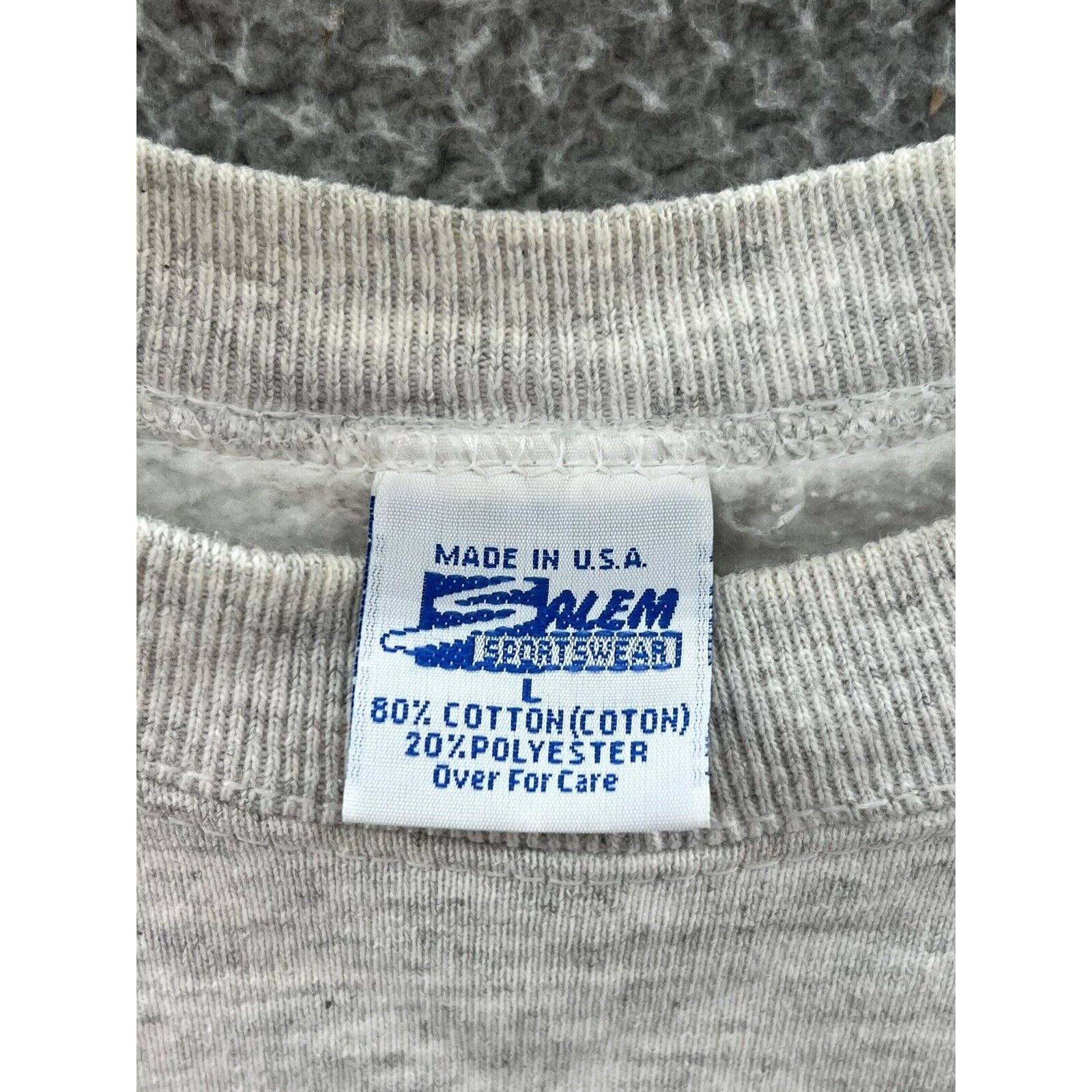 Salem Sportswear Salem Sportswear Miami Hurricanes Wrap Around Gray Crewneck Size US L / EU 52-54 / 3 - 3 Thumbnail
