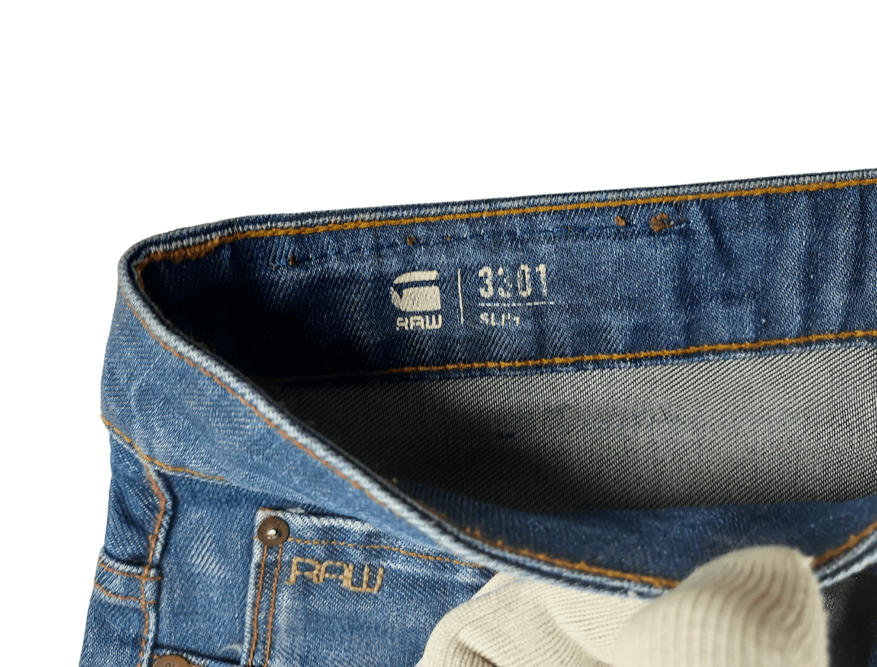 G-Star × Vintage Vintage G-star Custom Printed Denim Jeans Pants Size US 27 - 4 Thumbnail