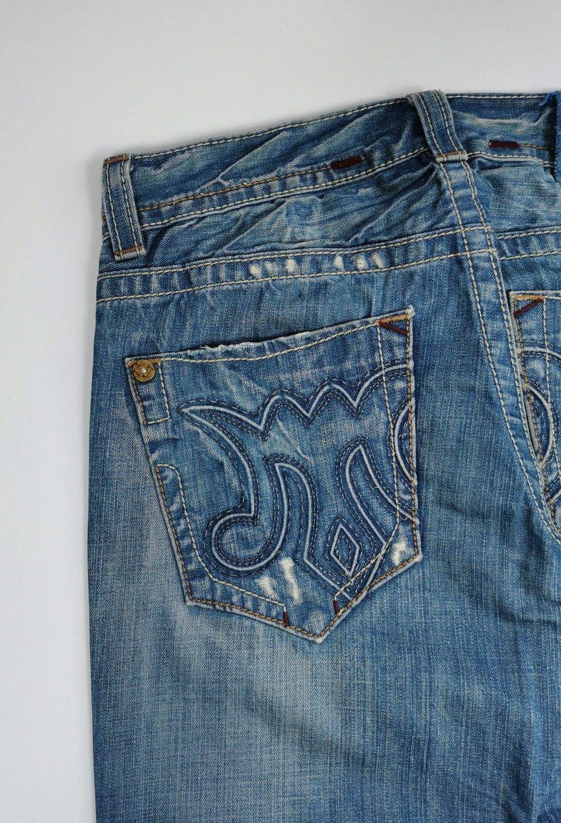 Mek Denim Mek Denim Tribal M Malibu Distressed Jeans Size US 32 / EU 48 - 3 Thumbnail
