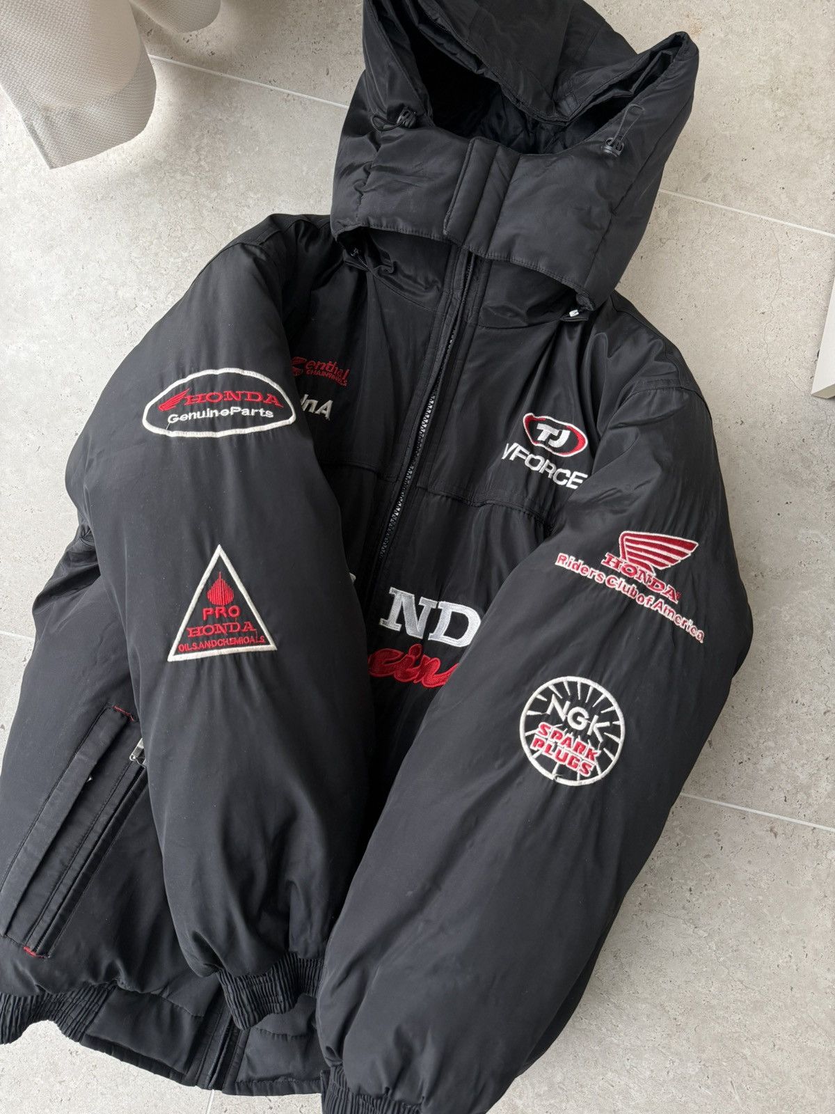Honda Vintage Honda Puffer Winter Jacket Y2K Racing Size US XL / EU 56 / 4 - 3 Thumbnail