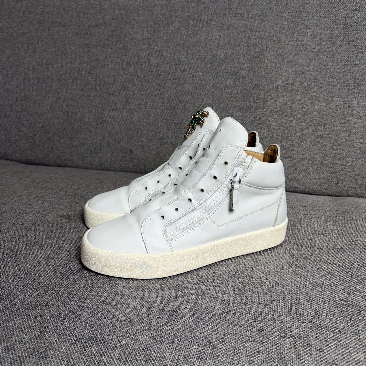 Giuseppe Zanotti Giuseppe Zanotti Leather Hi Top Sneakers Size US 6.5 / EU 39-40 - 8 Thumbnail
