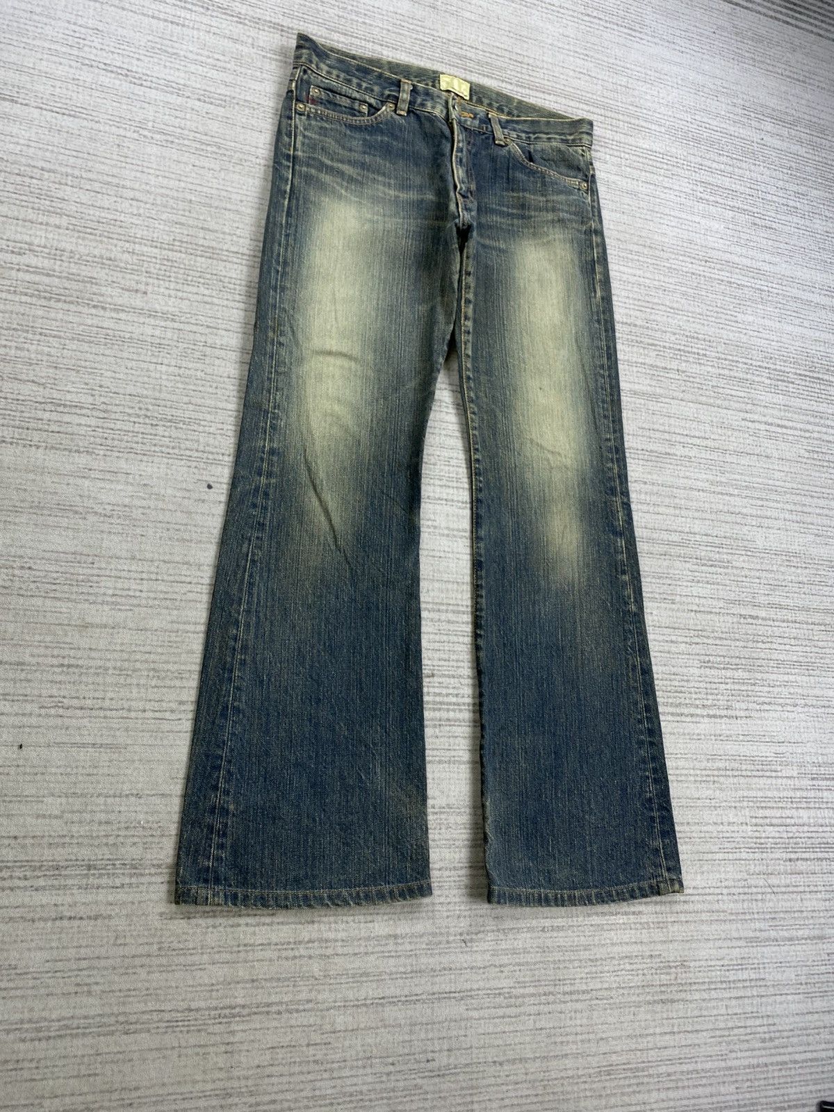 Edwin Vintage Edwin Flared Mud Wash Denim Pants Size US 31 - 3 Thumbnail