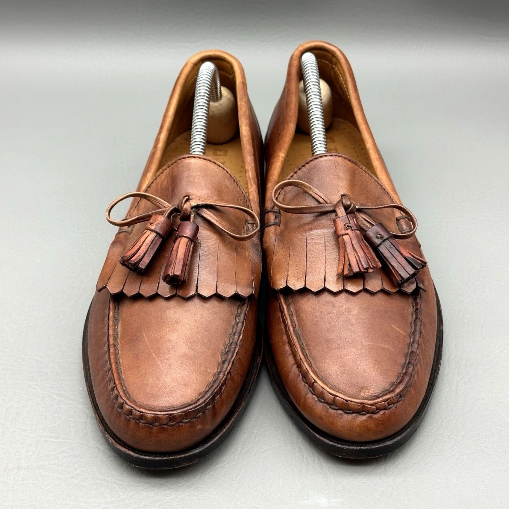 Footjoy Vintage FootJoy Tassel Loafers Mens Size 9 C Brown Leather Kiltie Slip On USA Mens Shoes Brown Leather Tassel Loafers USA FootJoy Slip On 9 C Vintage Size US 9 / EU 42 - 6 Thumbnail