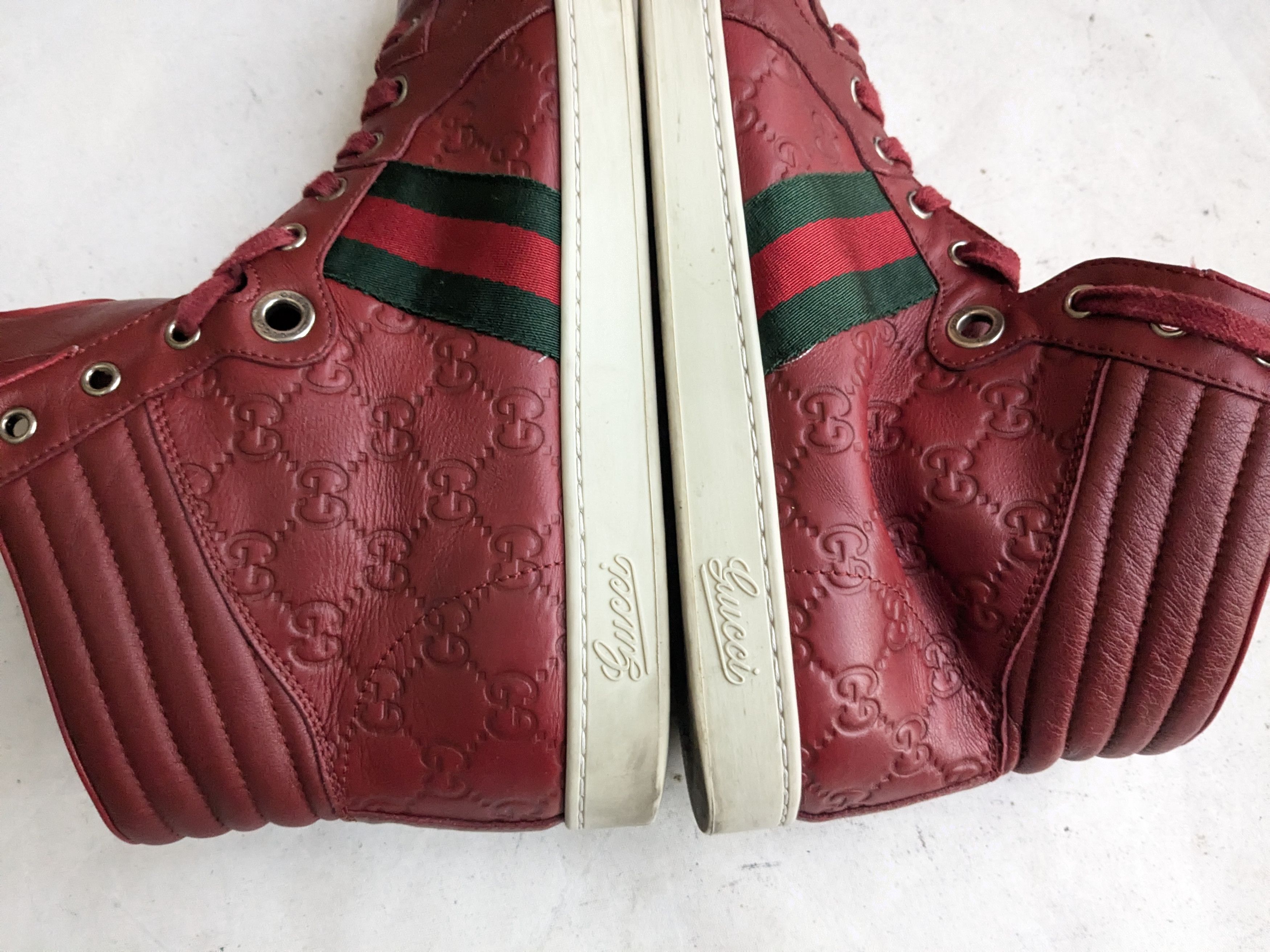 Gucci Gucci Monogram Sneakers 12.5 Leather GG Logo Size US 12.5 / EU 45-46 - 7 Thumbnail