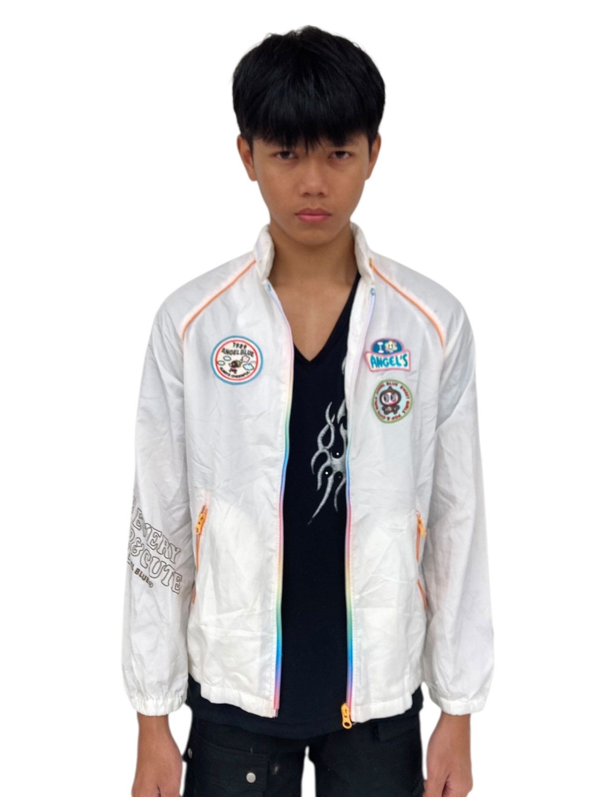 Hysteric Glamour ☠️NEEDGONE☠️90s Angel Blue Lightweight Jacket Rainbow Zip Size US M / EU 48-50 / 2 - 4 Thumbnail