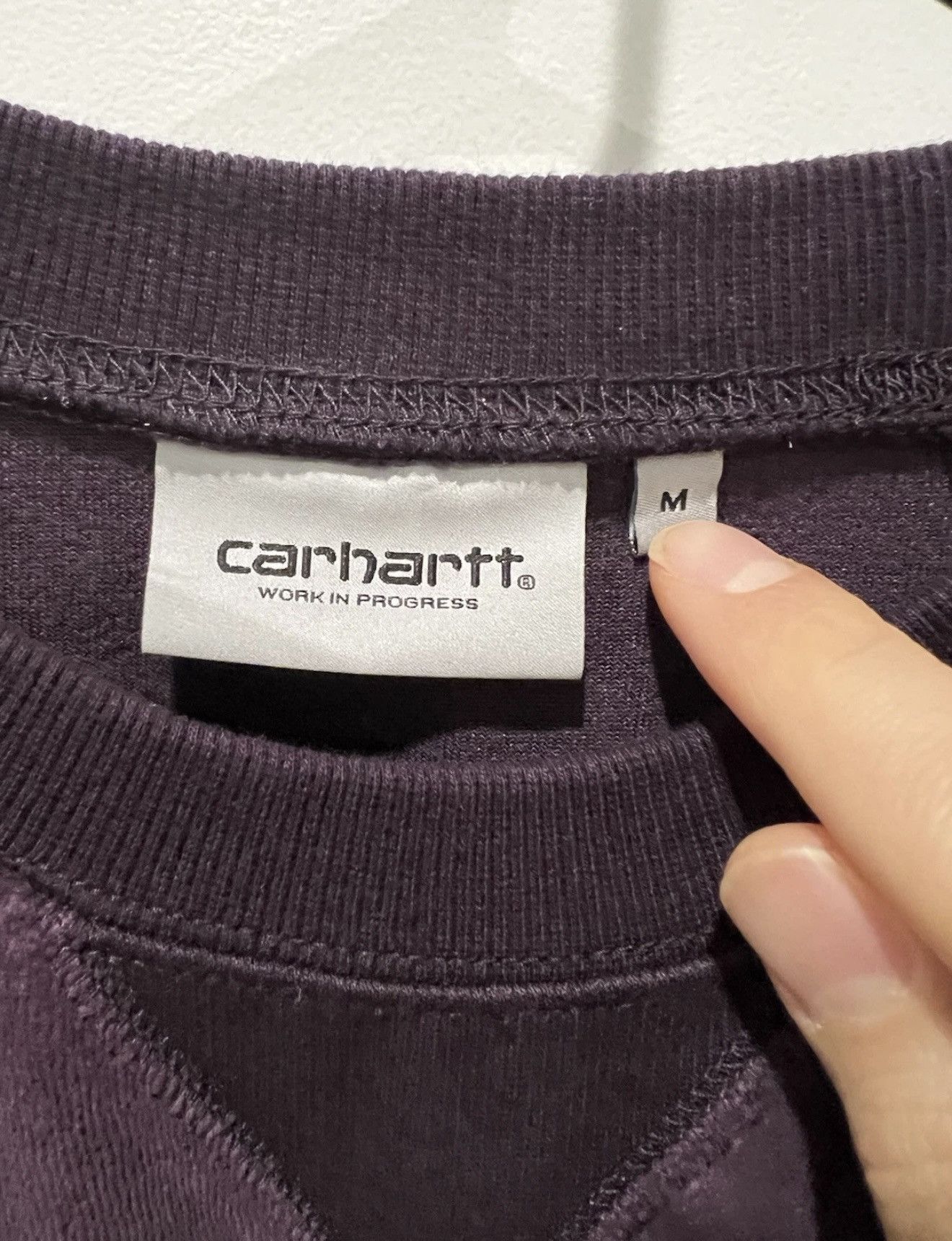 Carhartt Wip Carhartt WIP United Script Velvet Purple Crewneck Sweater Size US M / EU 48-50 / 2 - 2 Thumbnail