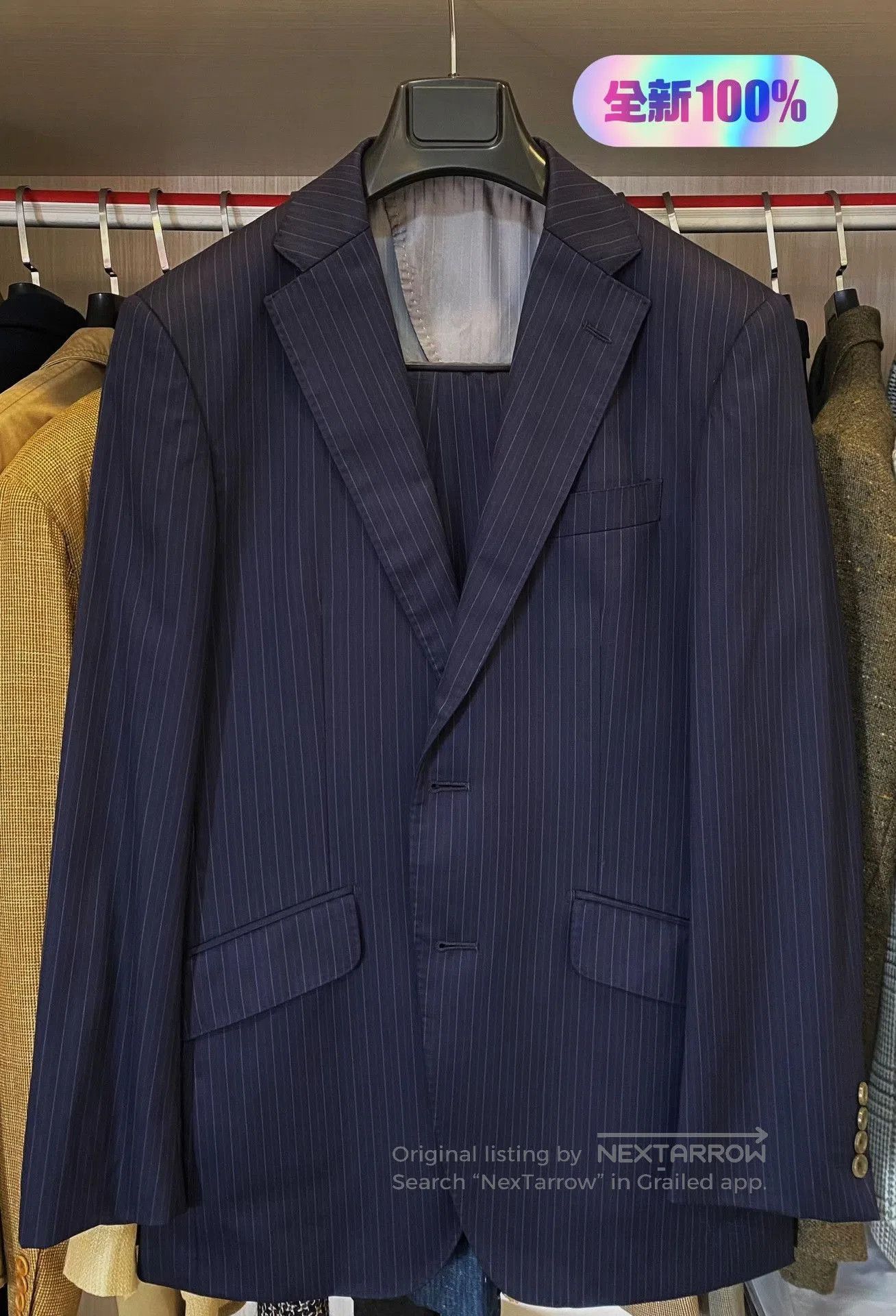 VIC MATI VBC Yuppie Style Midnight Blue Custom Suit. Size US M / EU 48-50 / 2 - 1 Thumbnail