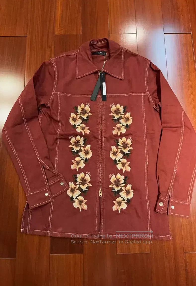 Amiri Amiri Classic hibiscus flower embroidery zip-up jacket siz Size US S / EU 44-46 / 1 - 1 Thumbnail