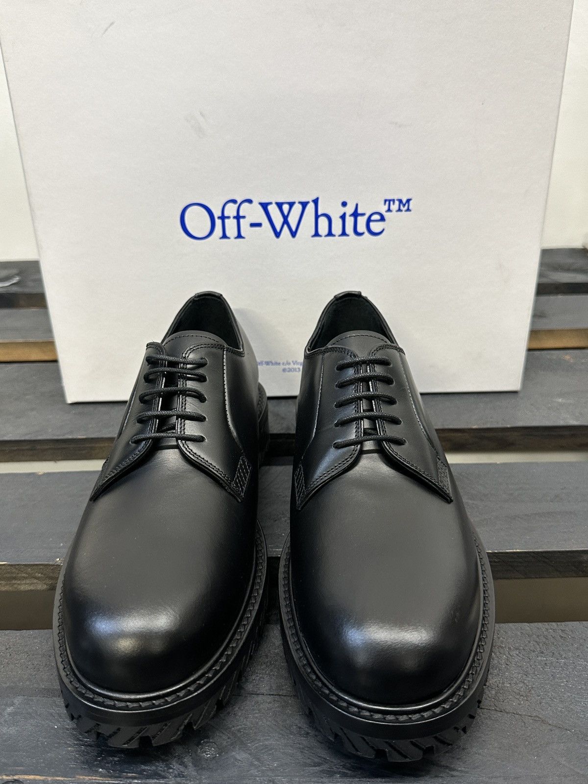 Off-White Military Derby. Sz 45 Size US 12 / EU 45 - 2 Thumbnail