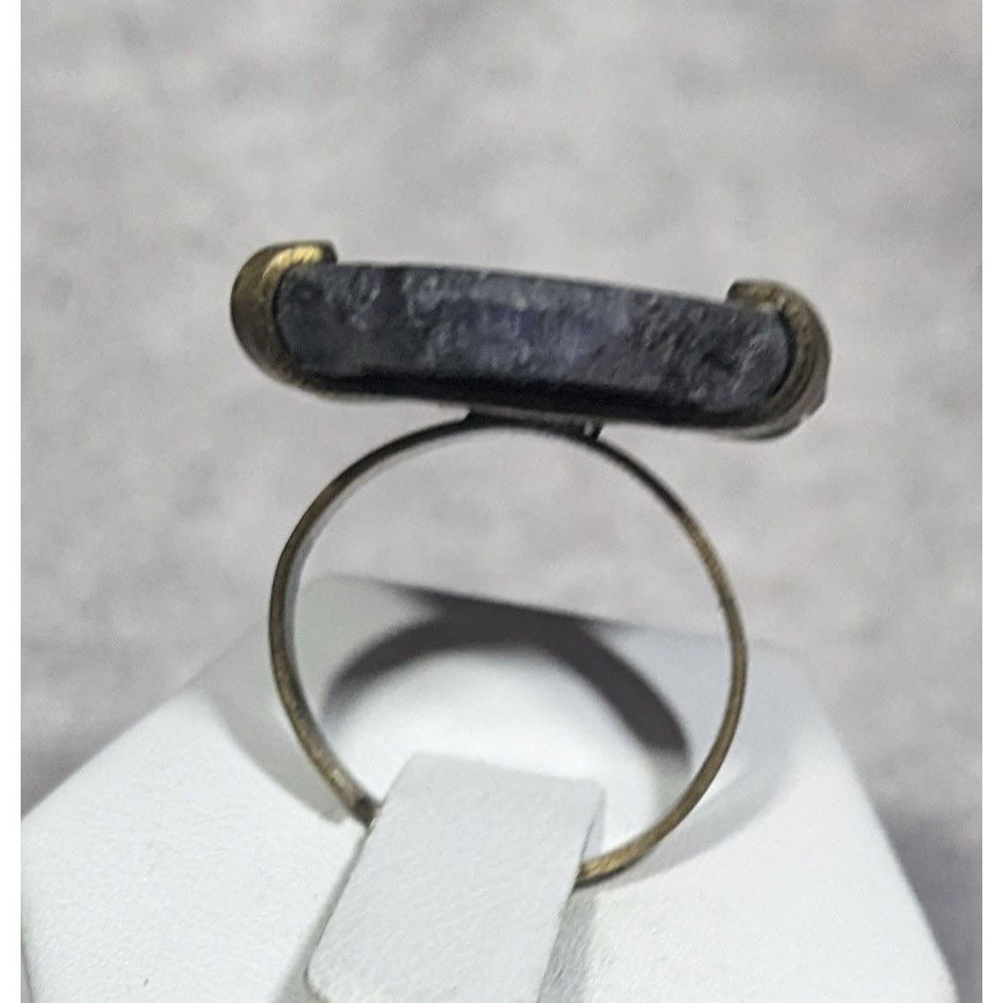 Other Dark Blue Dyed Geode Slice Adjustable Statement Ring Size 6 Size ONE SIZE - 11 Thumbnail